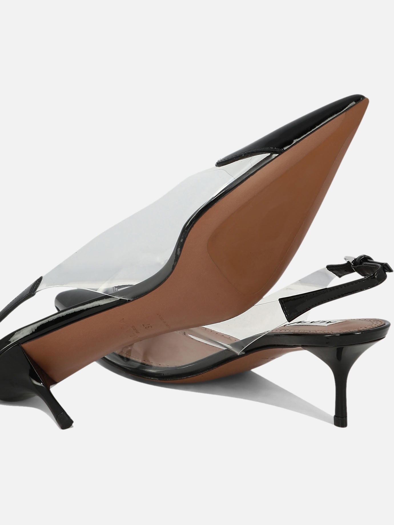 Slingbacks 50% patent calfskin 50% polyurethane - 95% leather 5% rubber  Black - Alaïa Women | PDP | VIETTI Online Store | thumbnail_5