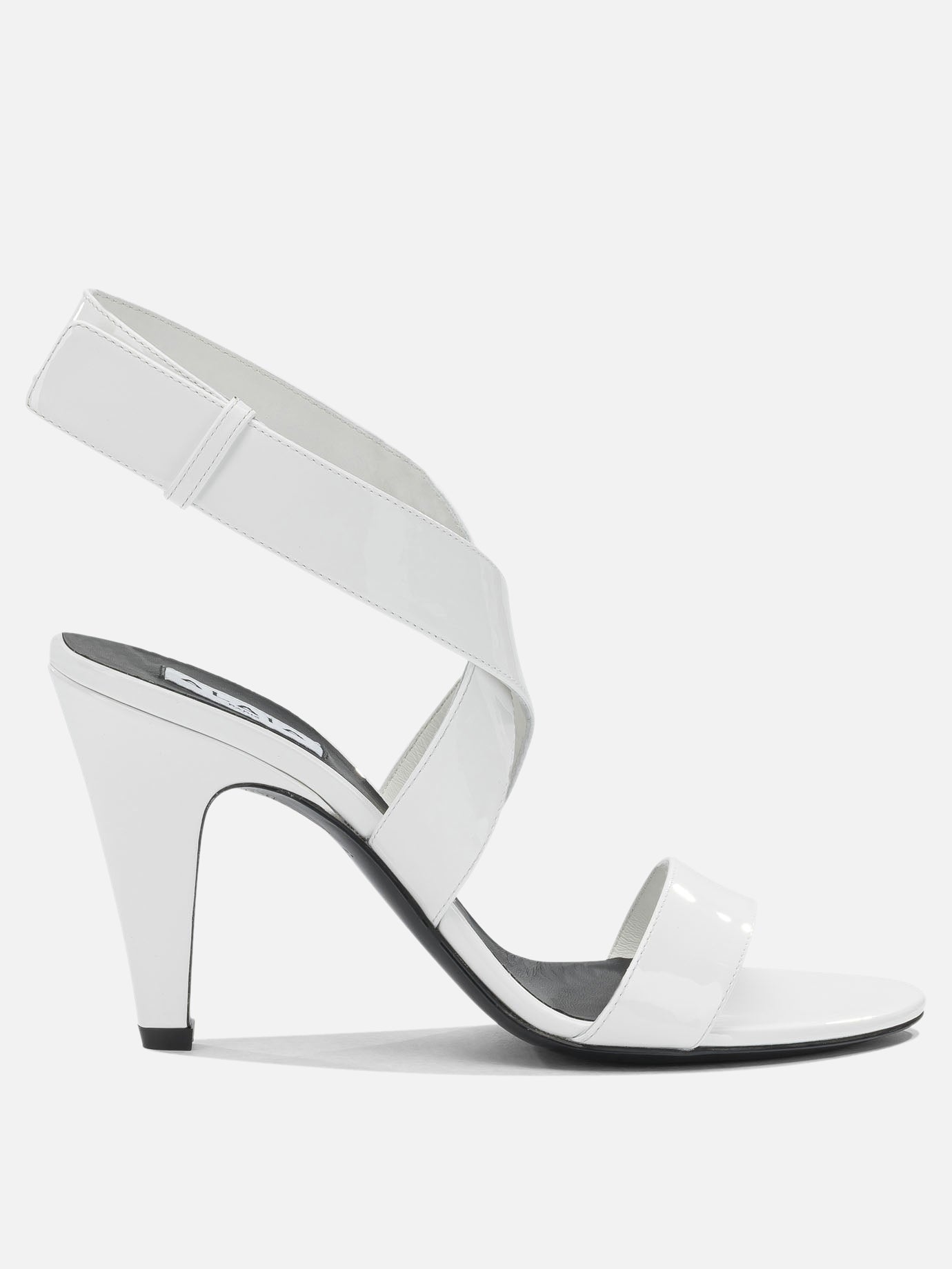 Heeled sandals 100% leather - 50% leather 50% rubber  White - Alaïa Women | PDP | VIETTI Online Store | Zoom-Modal

