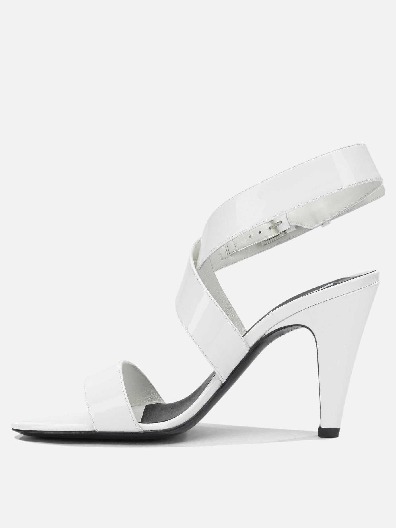 Heeled sandals 100% leather - 50% leather 50% rubber  White - Alaïa Women | PDP | VIETTI Online Store | thumbnail_3