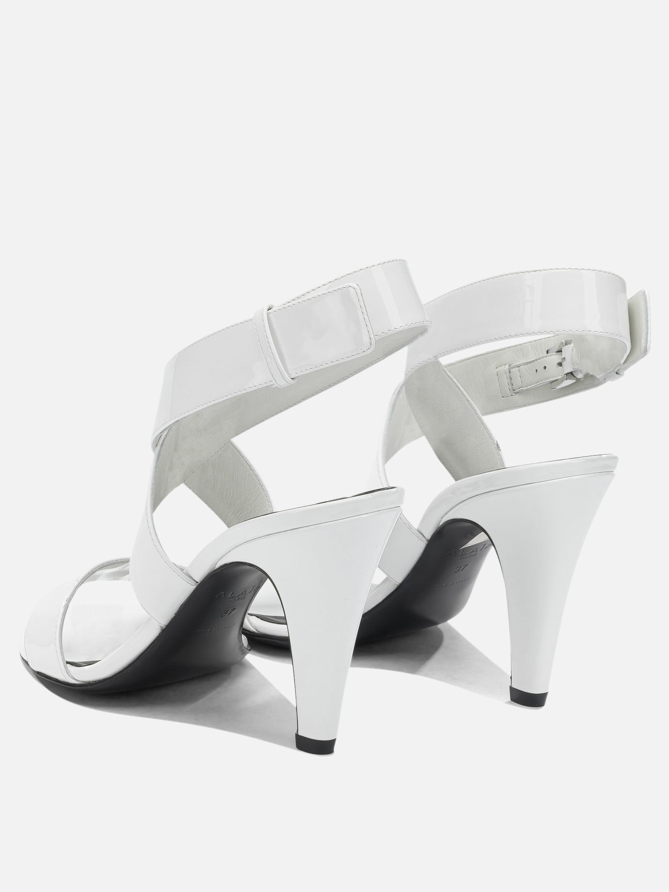 Heeled sandals 100% leather - 50% leather 50% rubber  White - Alaïa Women | PDP | VIETTI Online Store | Zoom-Modal_4
