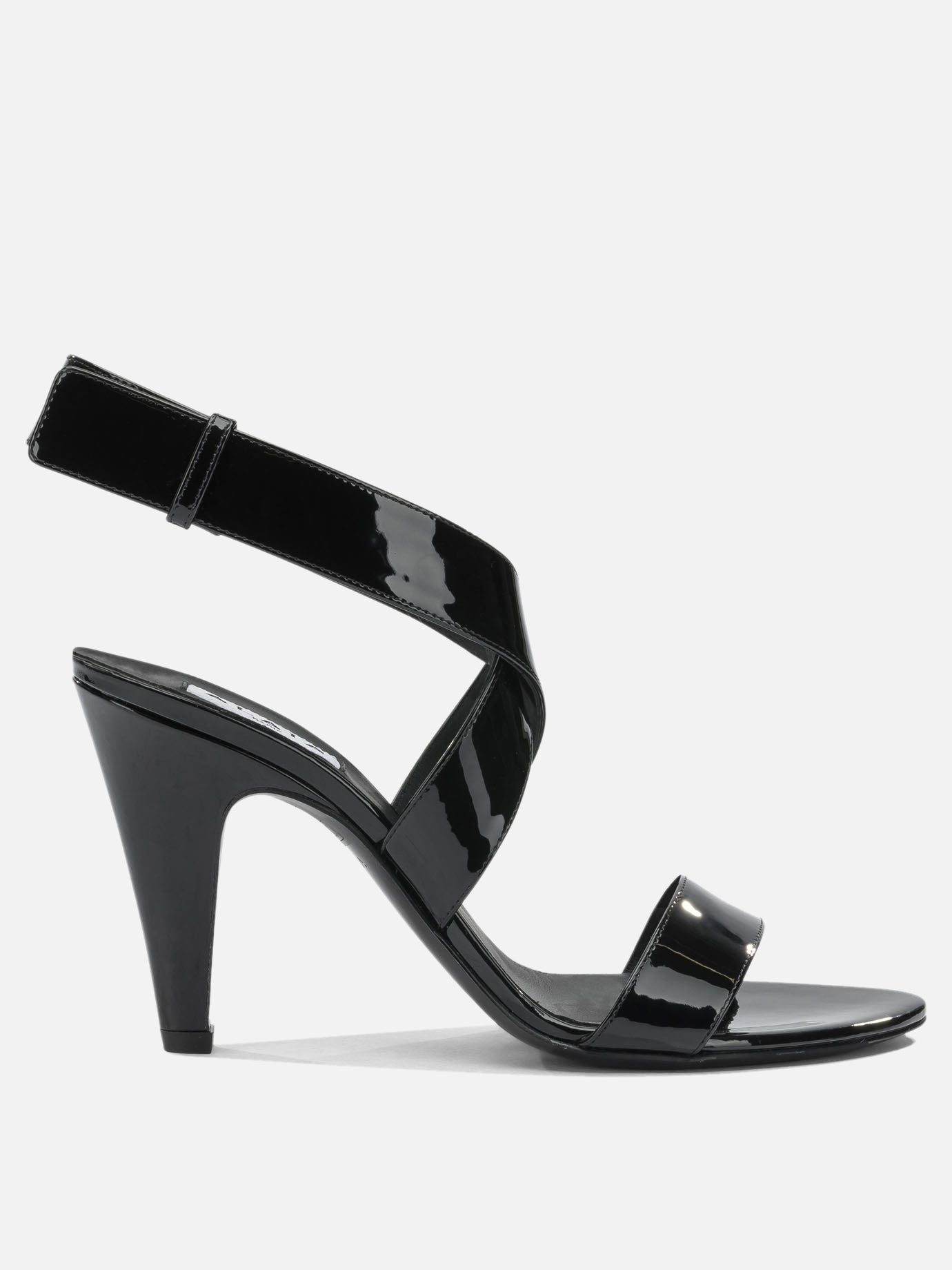 Heeled sandals 100% leather - 50% leather 50% rubber  Black - Alaïa Women | PDP | VIETTI Online Store | thumbnail