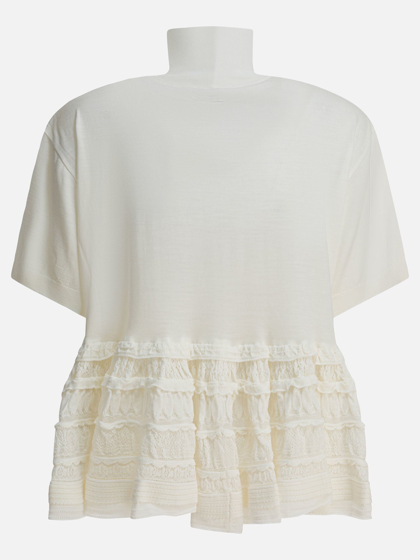 T-shirt lupetto Solid colour  Bianco - Alaïa Donna | PDP | VIETTI Online Store | Zoom-Modal_2
