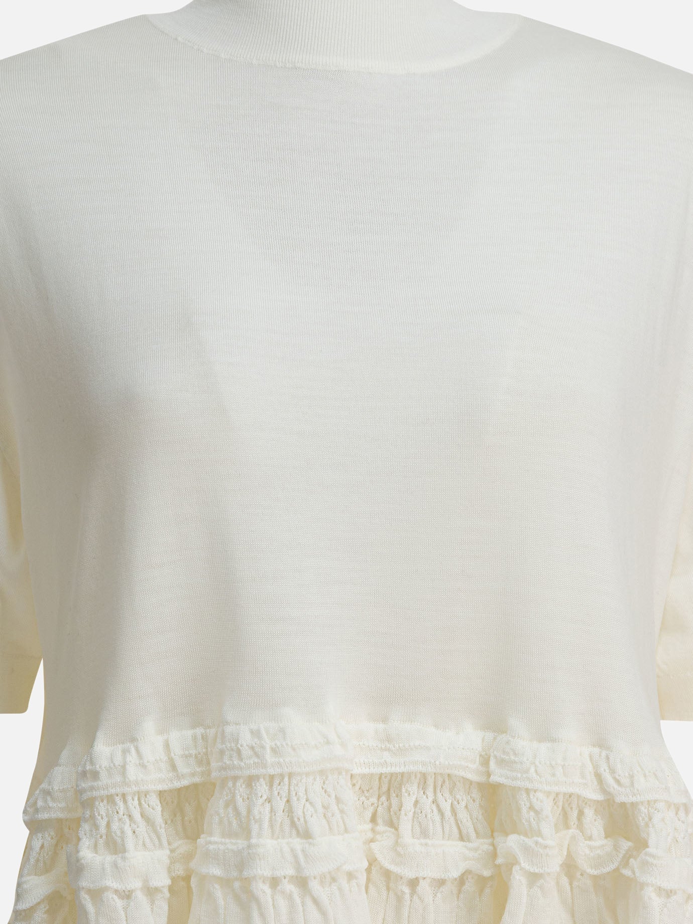 T-shirt lupetto Solid colour  Bianco - Alaïa Donna | PDP | VIETTI Online Store | Zoom-Modal_3
