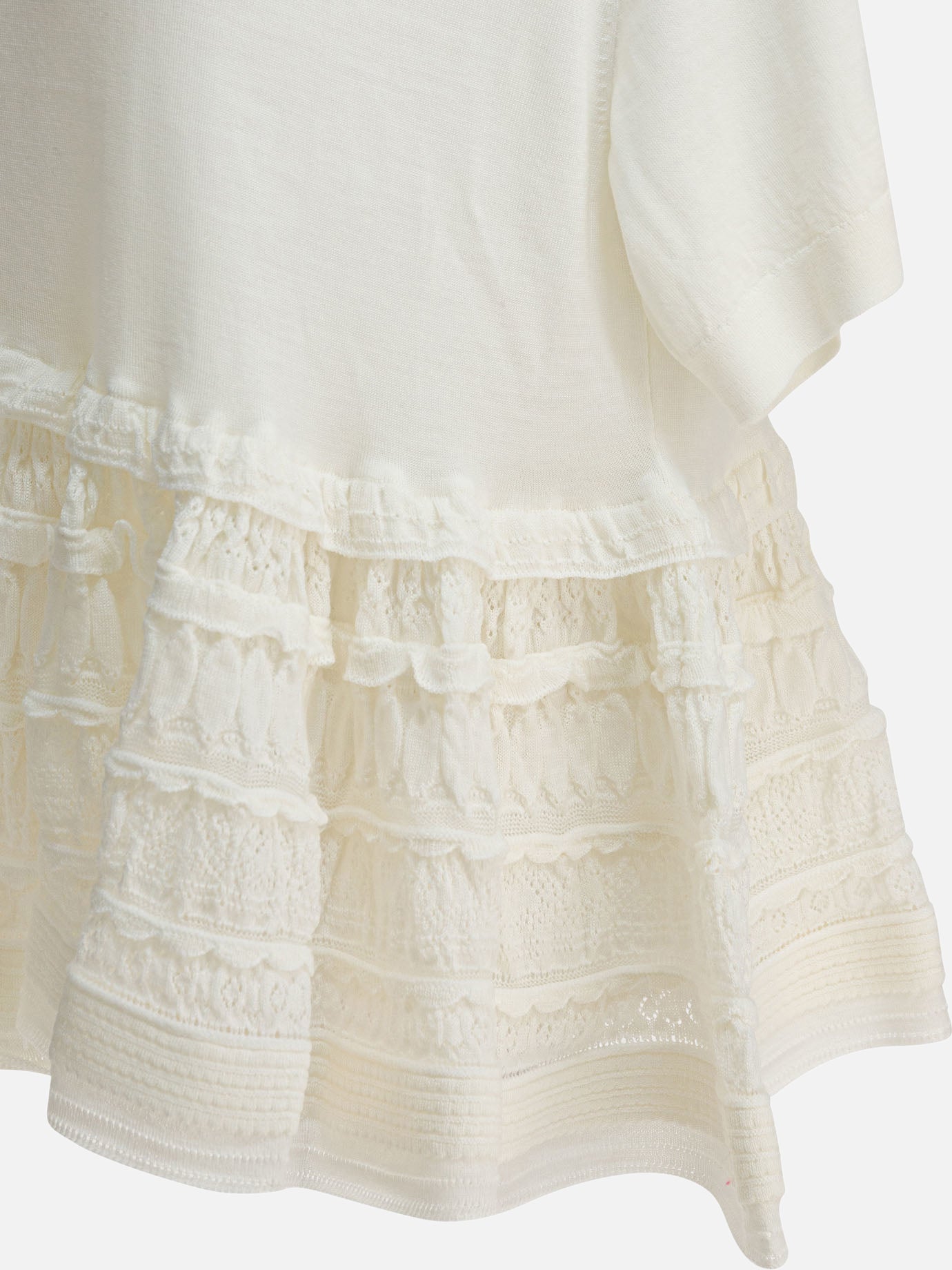 T-shirt lupetto Solid colour  Bianco - Alaïa Donna | PDP | VIETTI Online Store | thumbnail_4