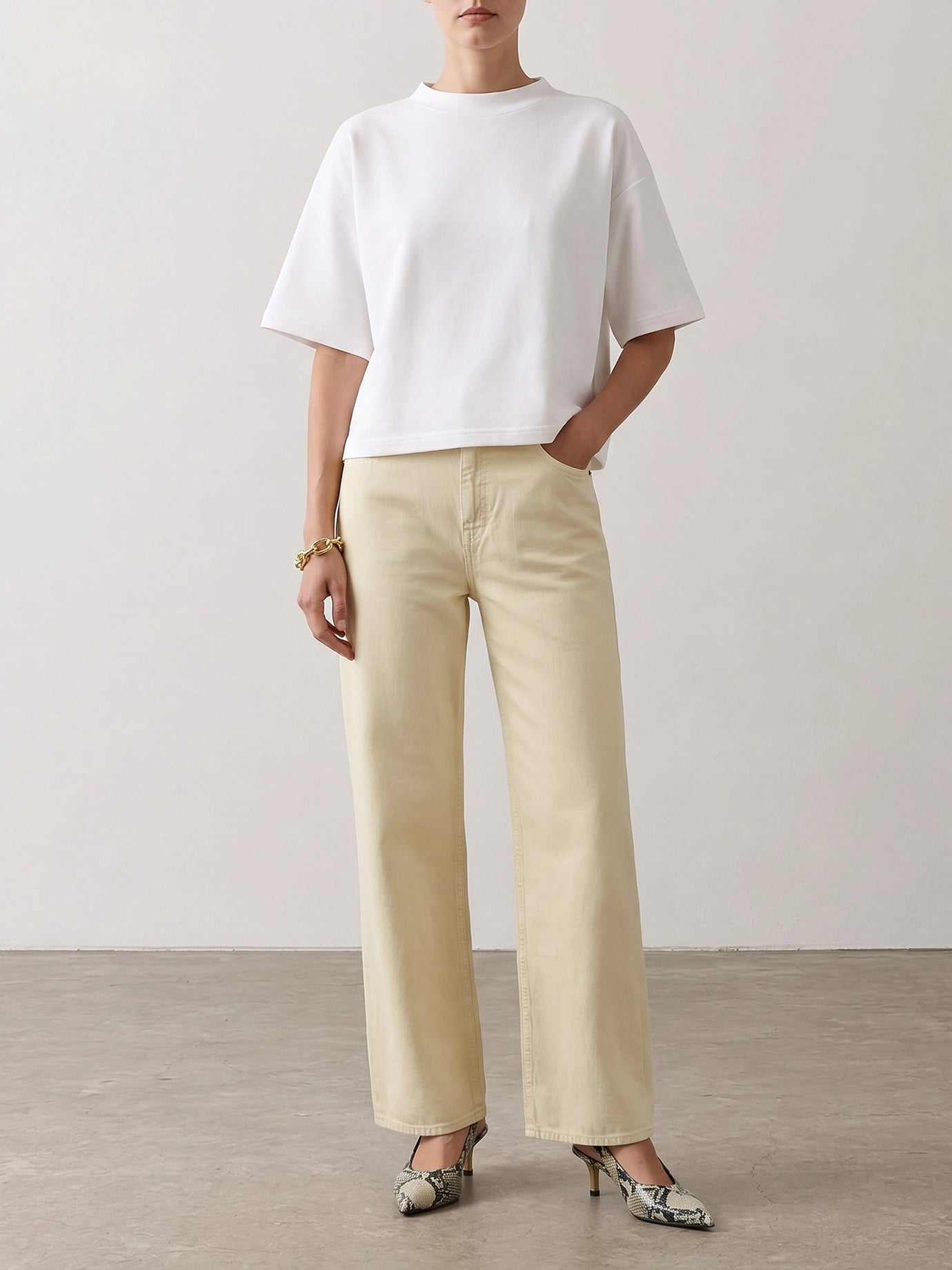 Crewneck t-shirts Solid colour  White - Alaïa Women | PDP | VIETTI Online Store | Zoom-Modal_2
