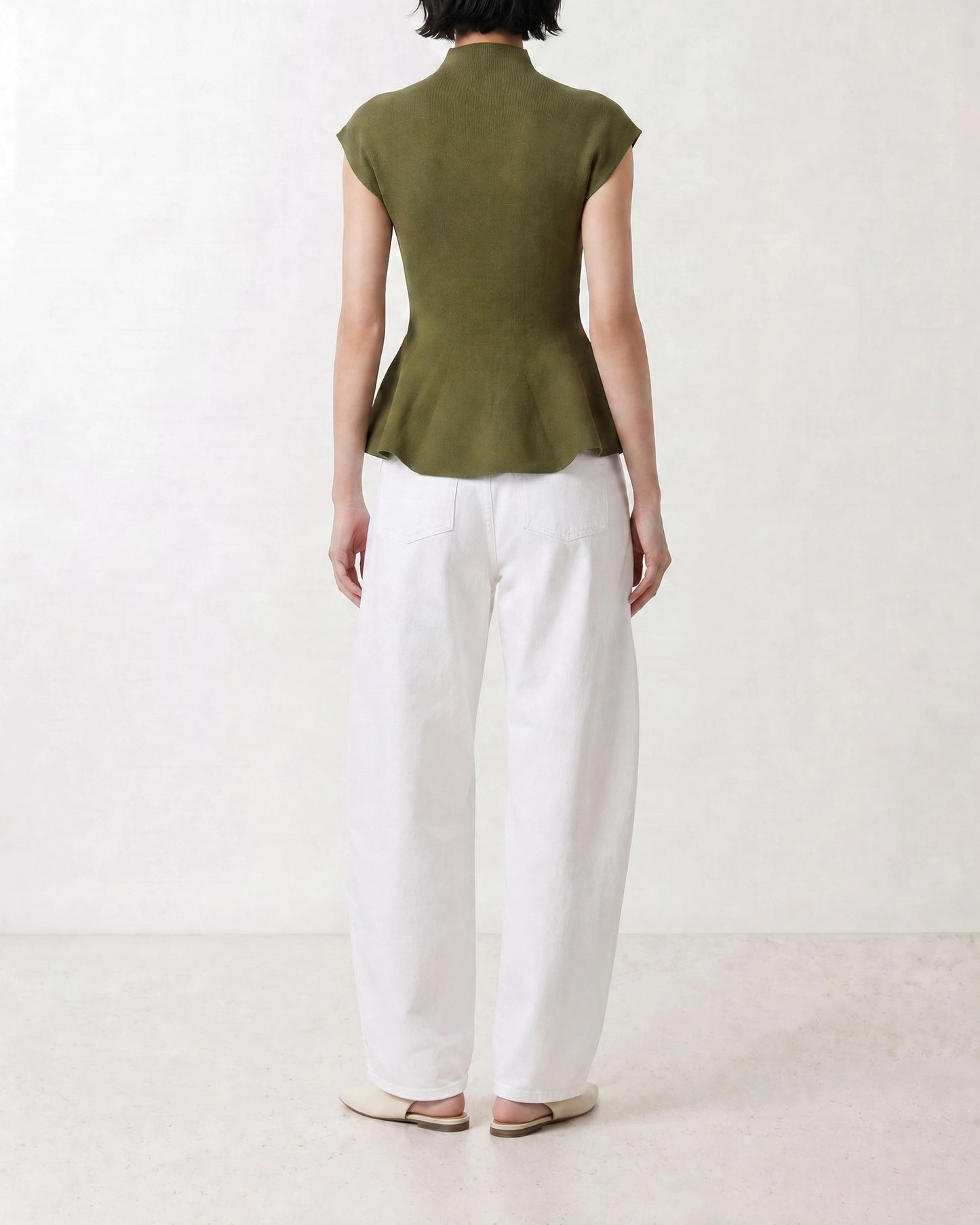 Wide-leg jeans Solid colour  White - Alaïa Women | PDP | VIETTI Online Store | Zoom-Modal_3
