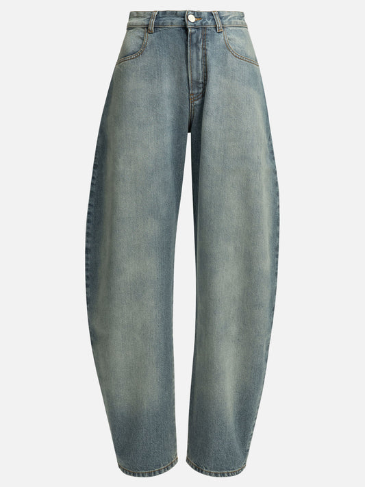Wide-leg jeans Solid colour  Light blue - Alaïa Women | PDP | VIETTI Online Store 
