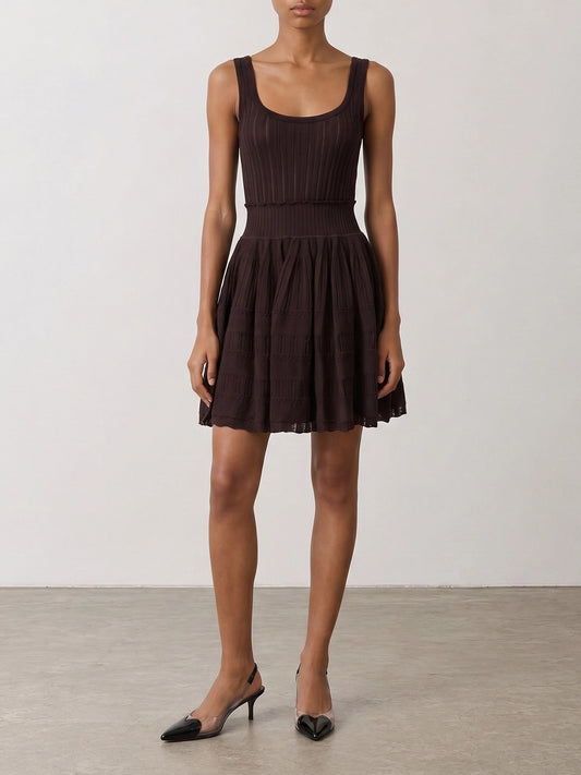 Mini dresses Solid colour  Bordeaux - Alaïa Women | PLP | VIETTI Online Store | 2
