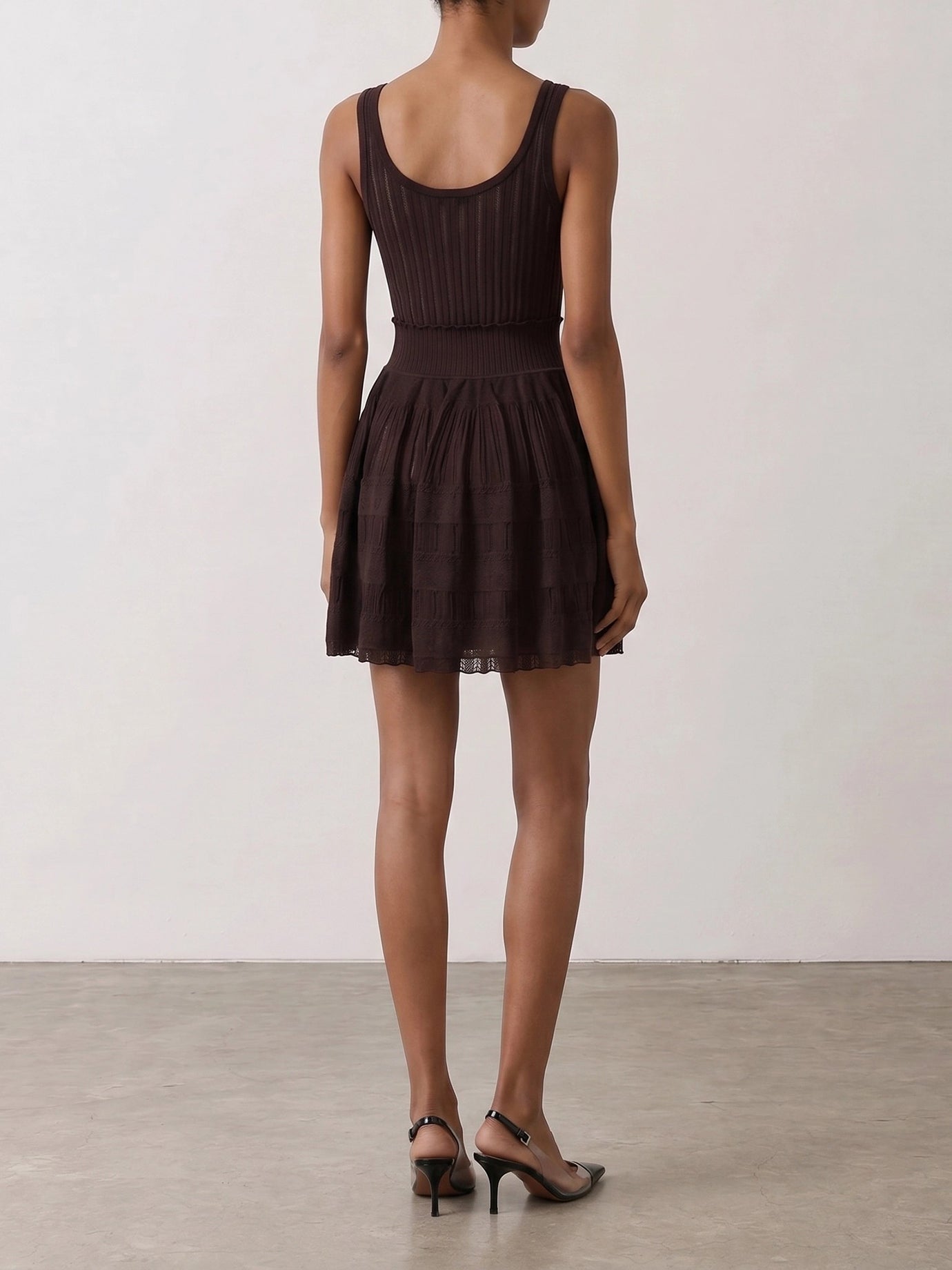 Mini dresses Solid colour  Bordeaux - Alaïa Women | PDP | VIETTI Online Store | thumbnail_3