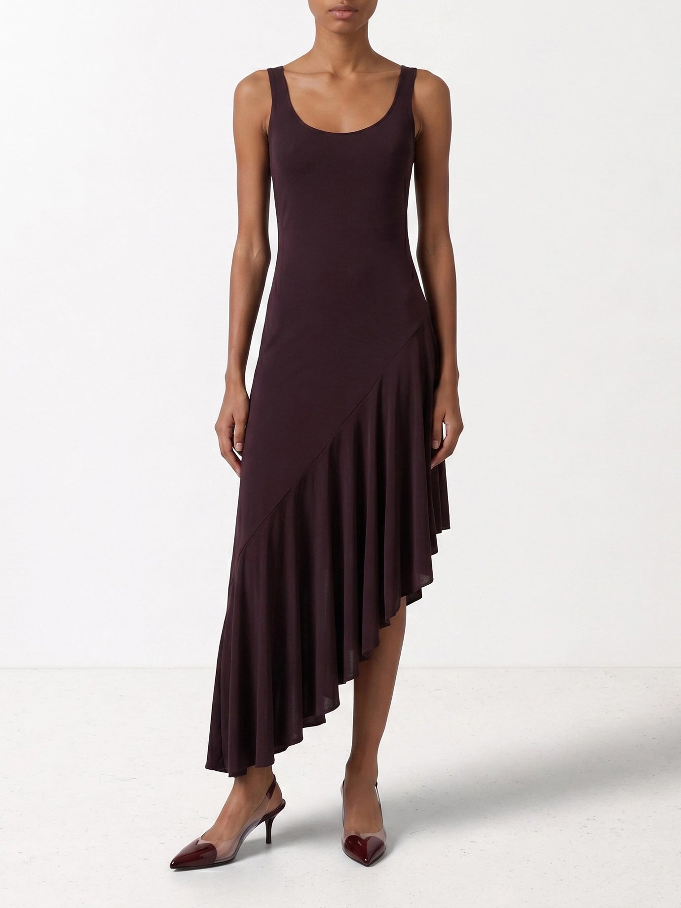 Midi dresses Solid colour  Bordeaux - Alaïa Women | PDP | VIETTI Online Store | thumbnail_5