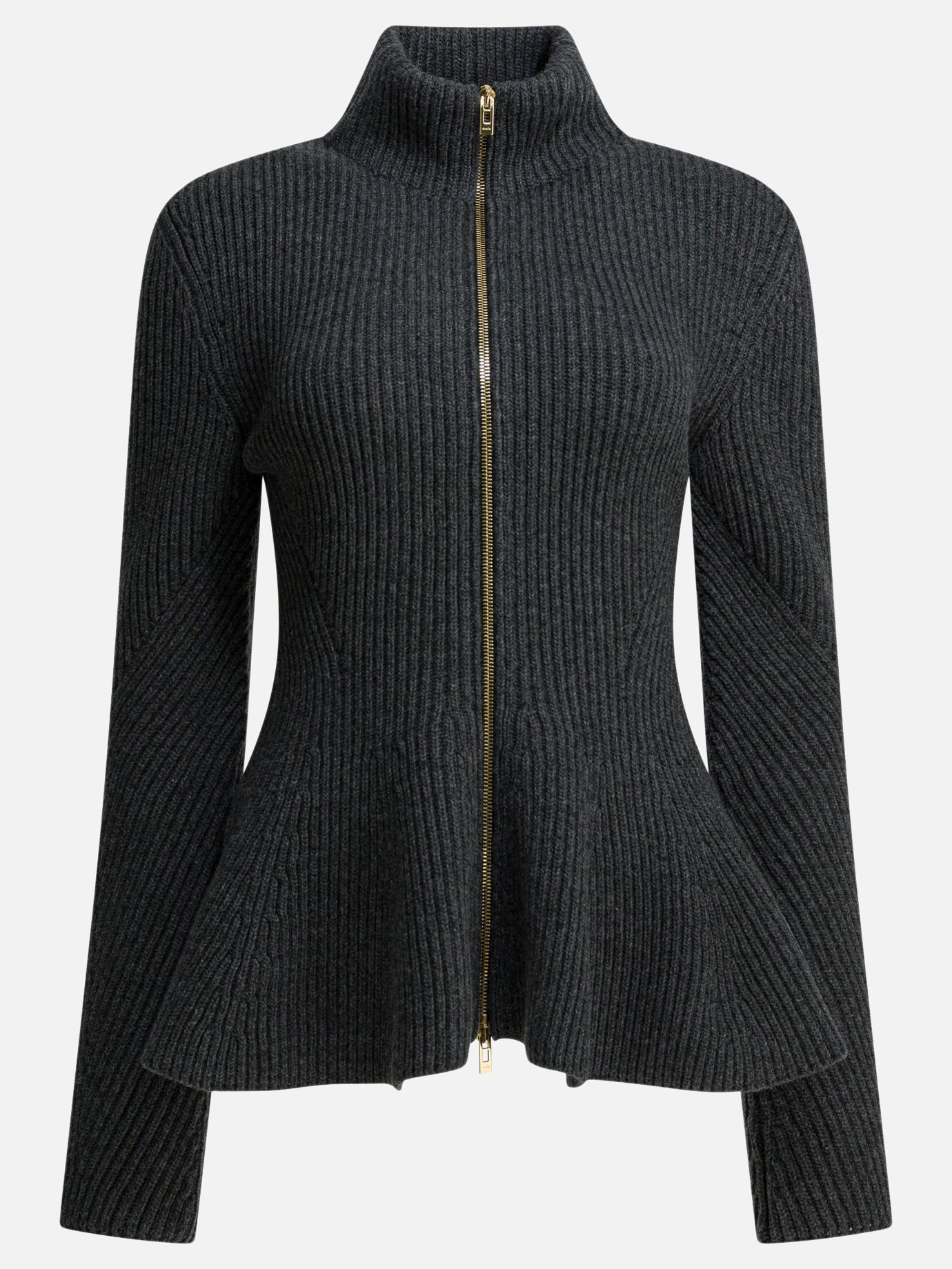 Zipped sweaters Solid colour  Grey - Alaïa Women | PDP | VIETTI Online Store | Zoom-Modal

