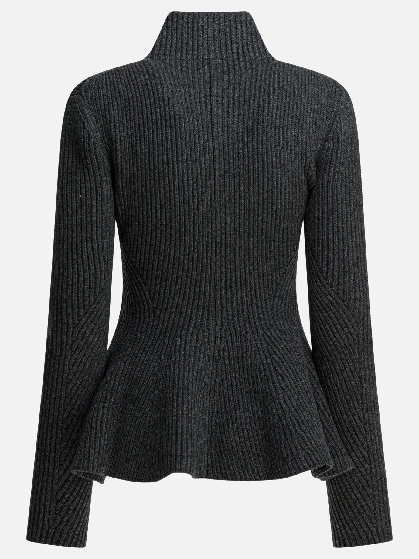 Zipped sweaters Solid colour  Grey - Alaïa Women | PDP | VIETTI Online Store | Zoom-Modal_2
