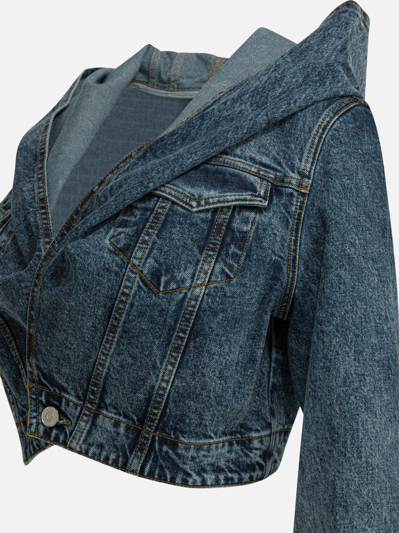 Denim jackets Solid colour  Light blue - Alaïa Women | PDP | VIETTI Online Store | thumbnail_4