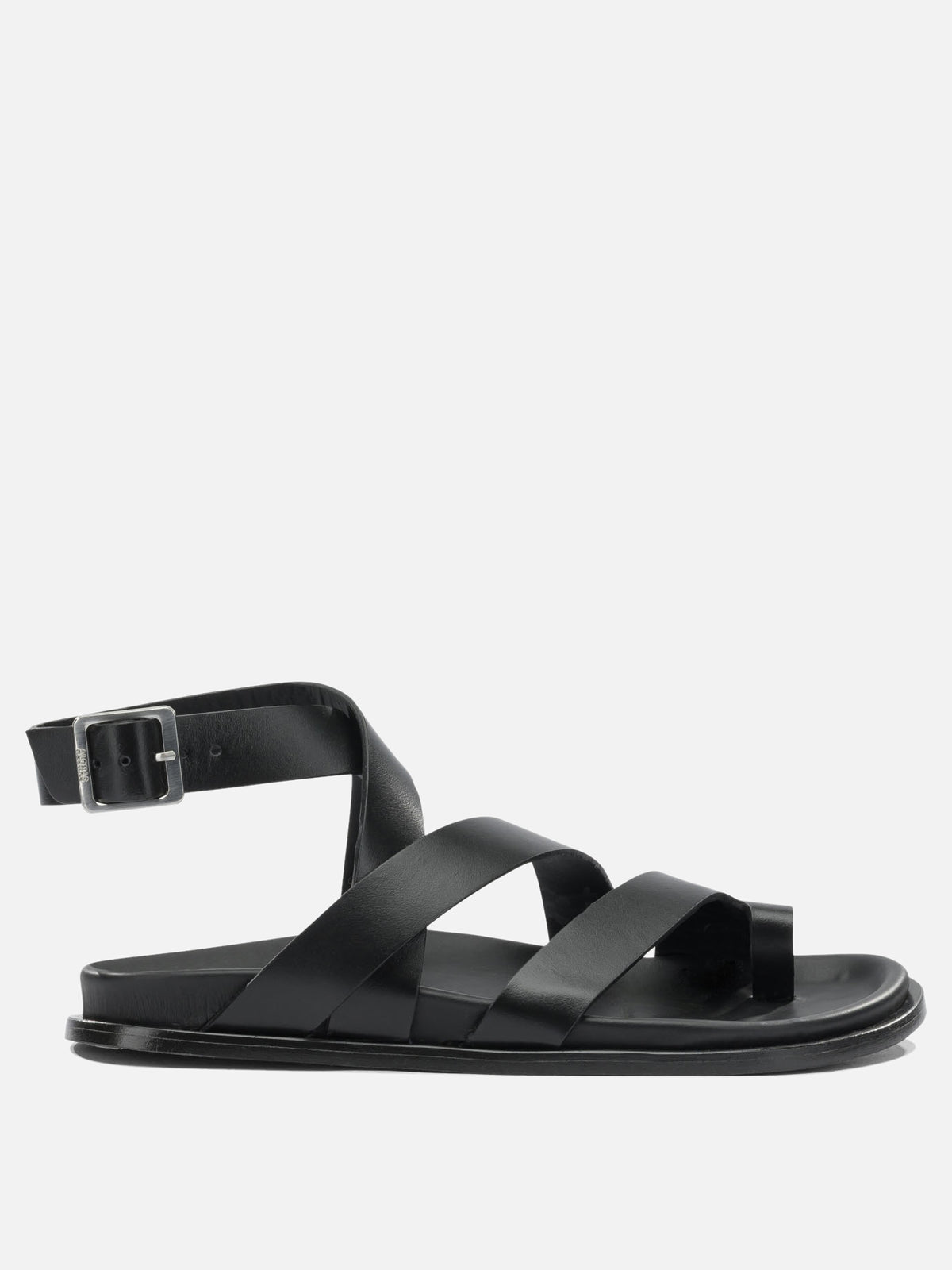 Alohas Low leather sandals Black