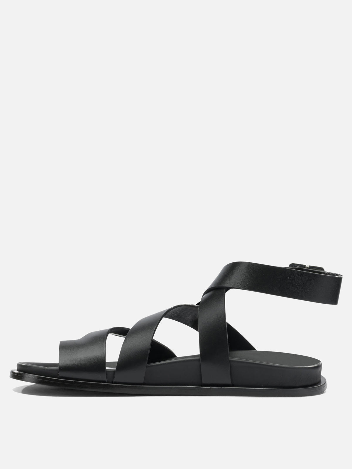 Alohas Low leather sandals Black