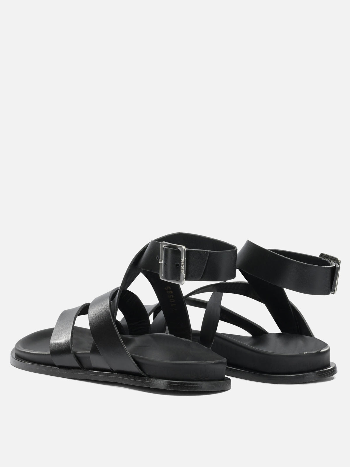 Alohas Low leather sandals Black