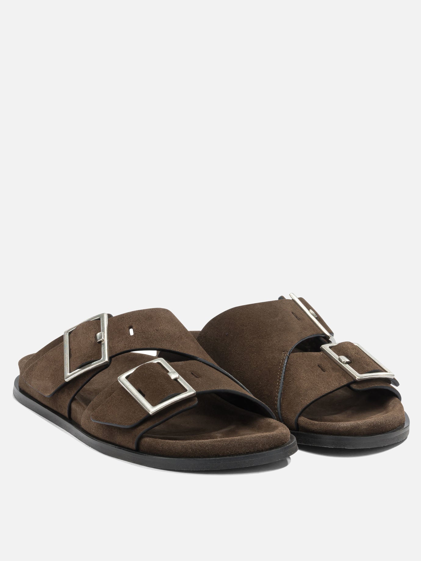 Flat sandals 100% suede - 100% leather  Brown - Alohas Women | PDP | VIETTI Online Store | thumbnail_2