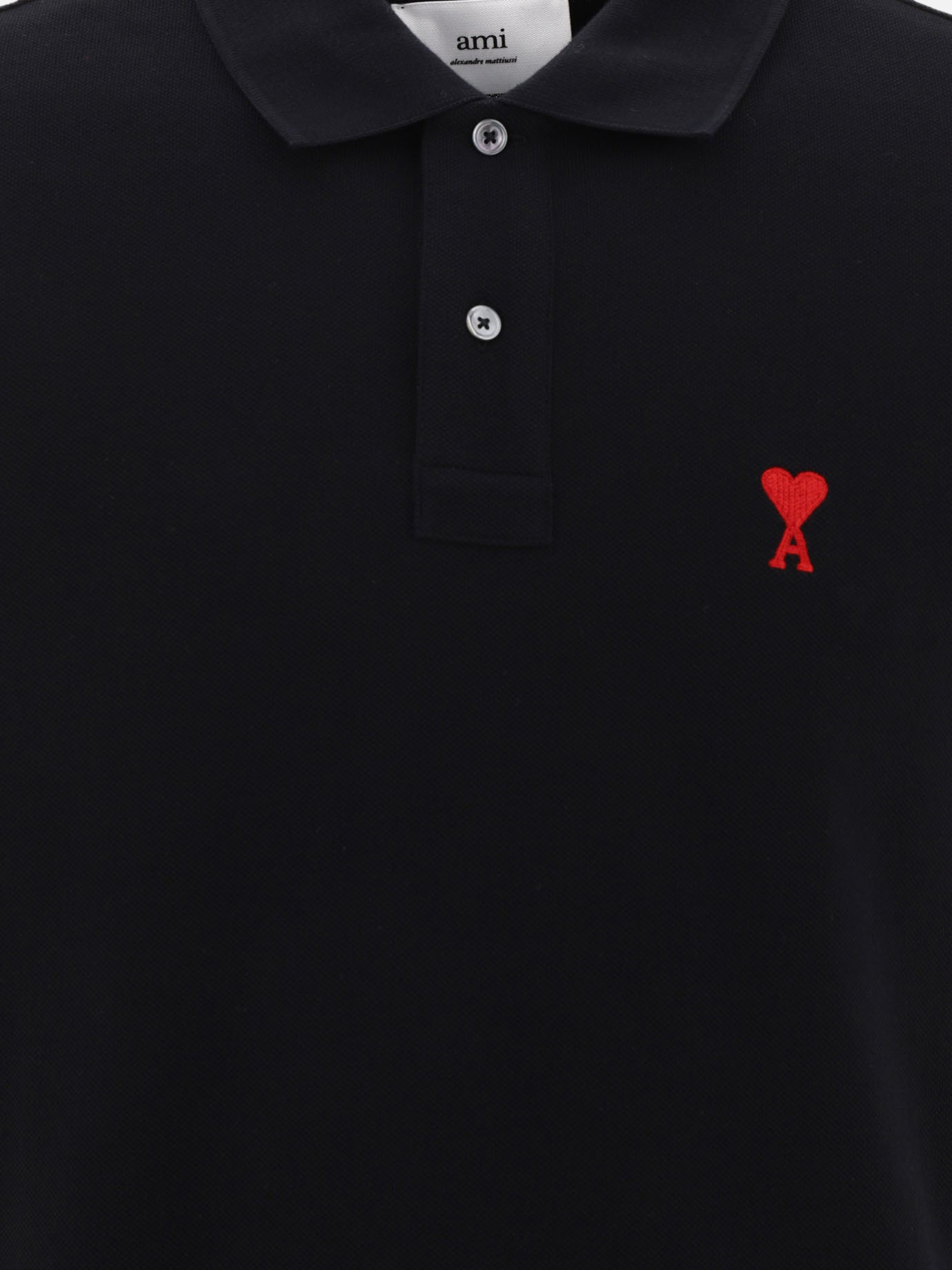 Polo shirts with buttons Logo  Black - Ami Paris Men | PDP | VIETTI Online Store | Zoom-Modal_3
