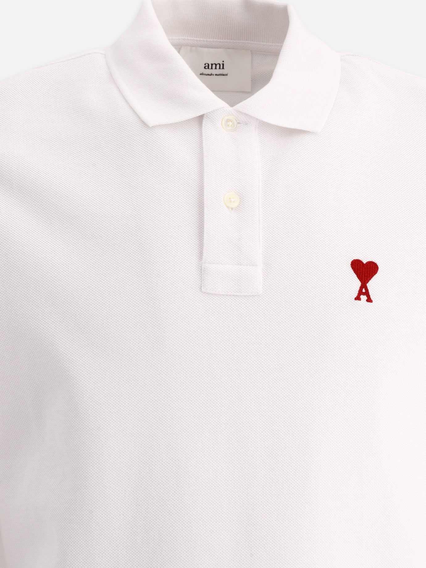 Polo shirts with buttons Logo  White - Ami Paris Men | PDP | VIETTI Online Store | thumbnail_3