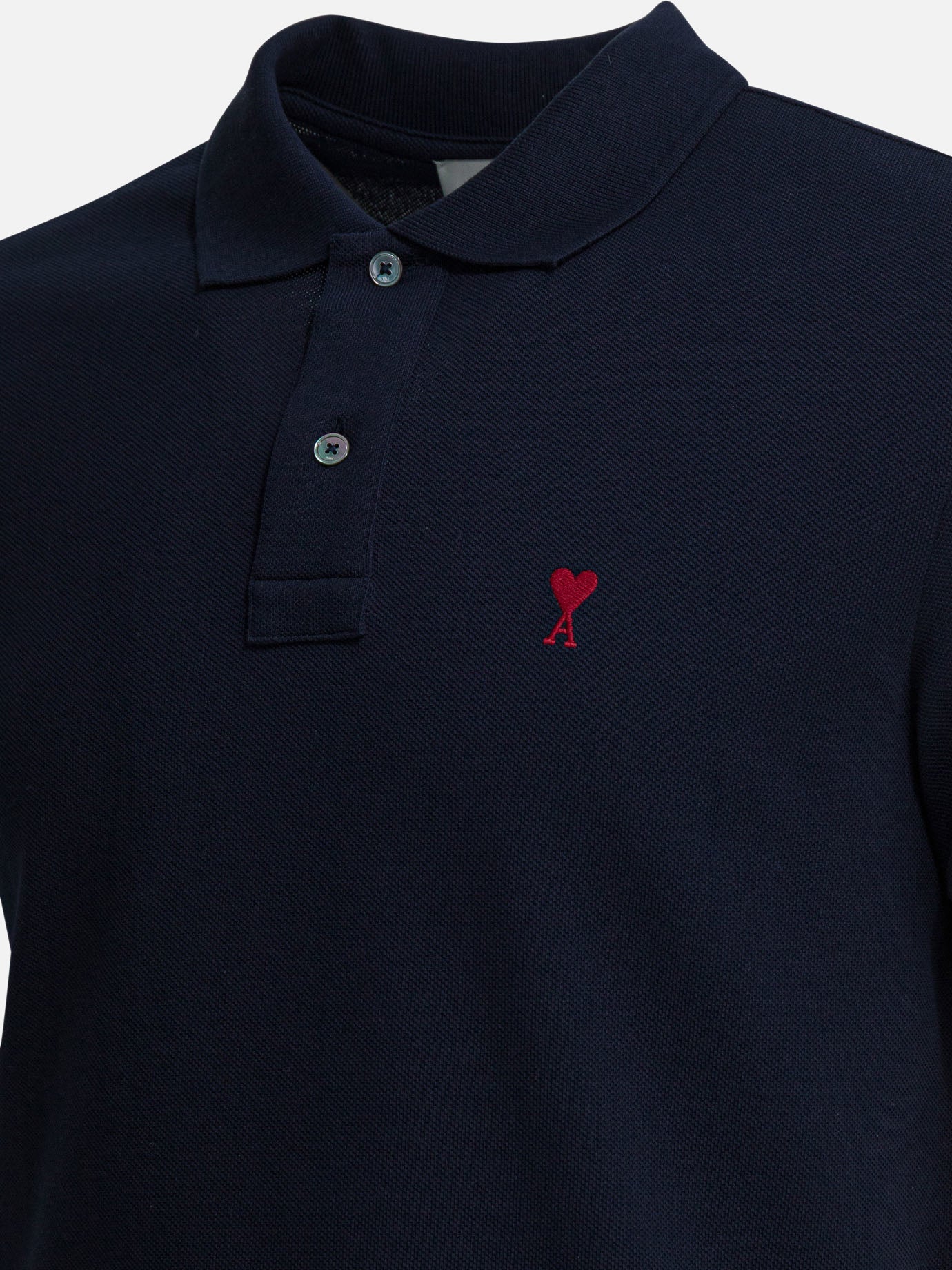 Polo shirts with buttons Logo  Blue - Ami Paris Men | PDP | VIETTI Online Store | thumbnail_4