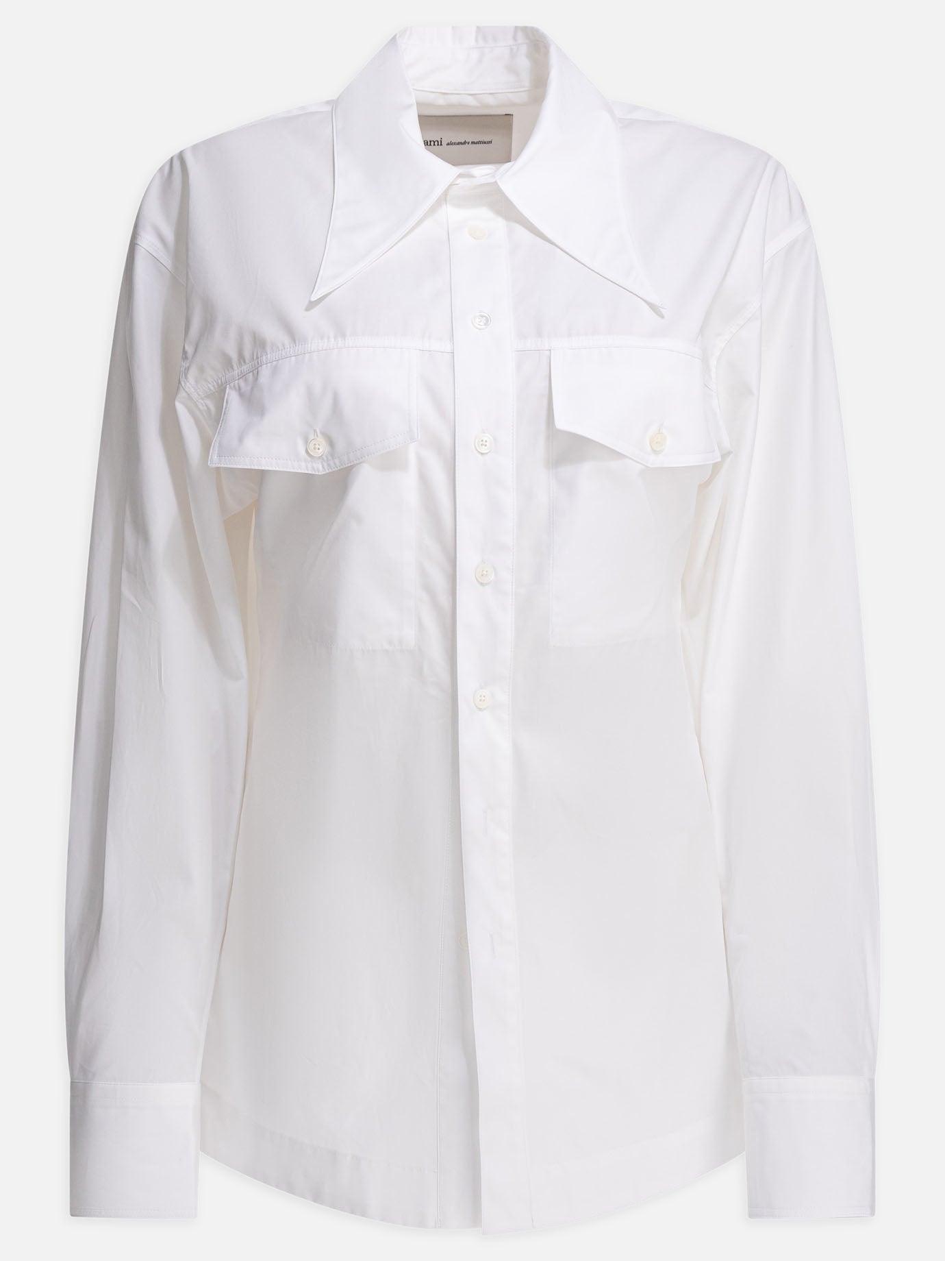 Casual shirts Solid colour  White - Ami Paris Women | PDP | VIETTI Online Store | thumbnail