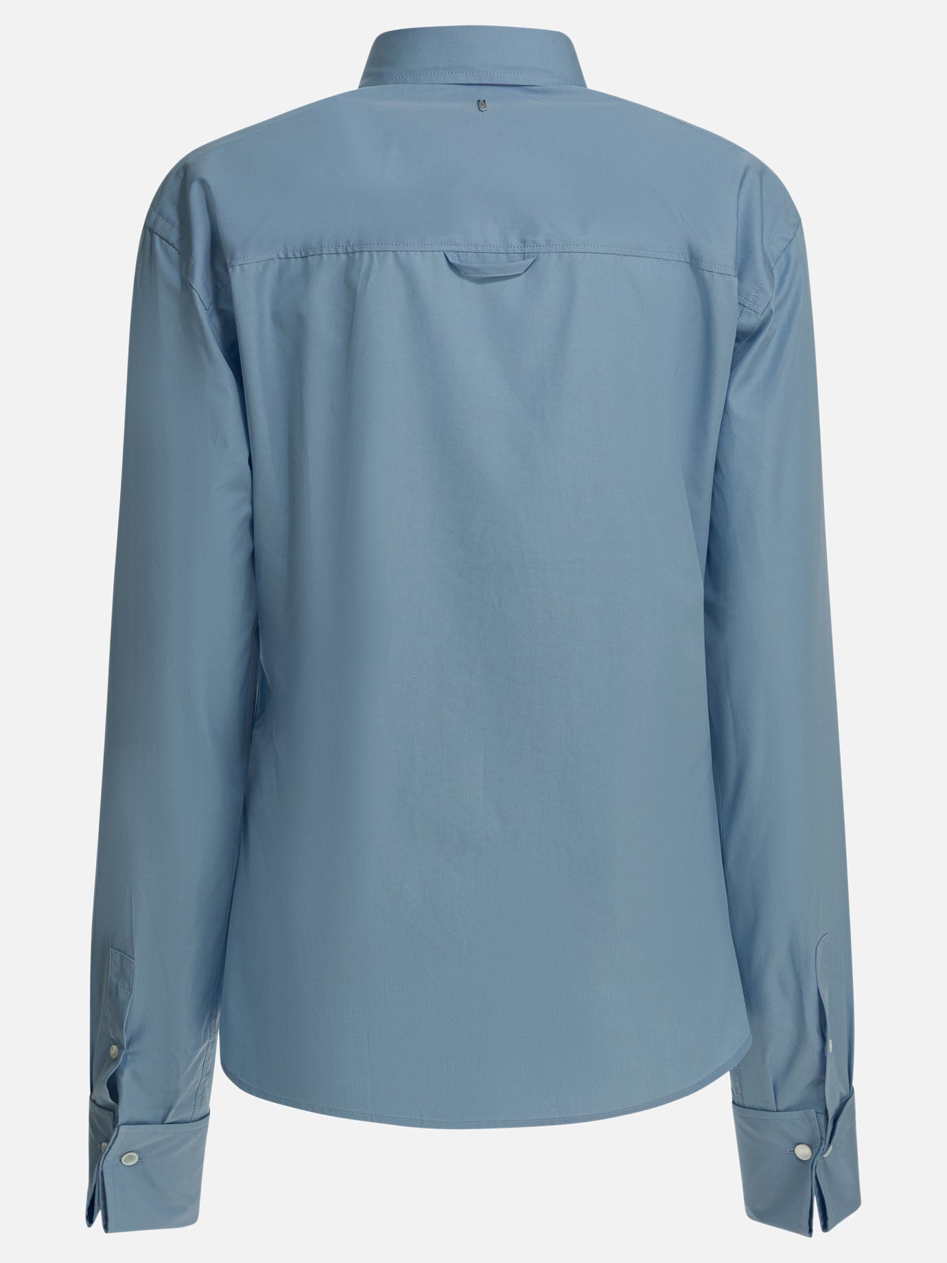 Ami Paris Silk blend shirt Blue - Women | VIETTI Online Store