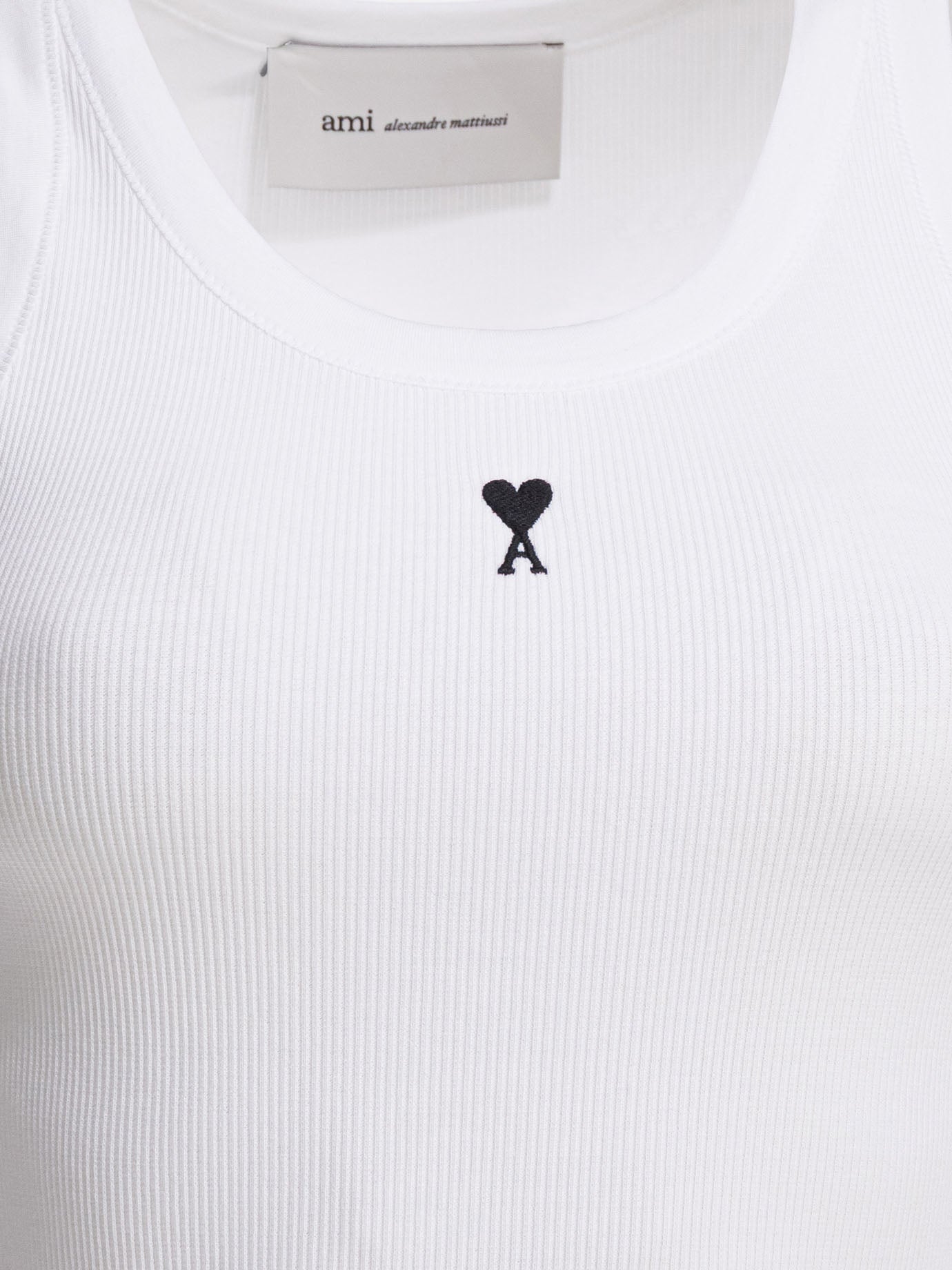 Ami Paris Cotton tank top with logo White - Women | VIETTI Online