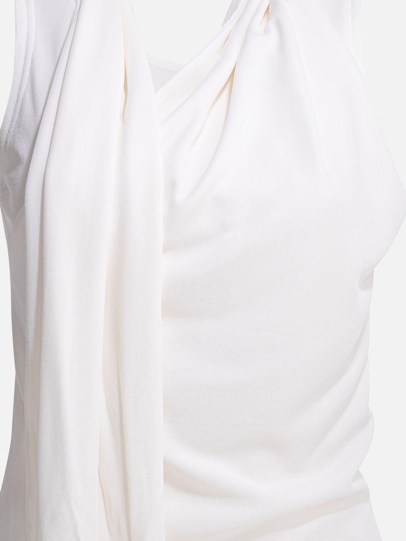 Ami Paris Casual draped top FTP827.JE0223 White - Women | VIETTI