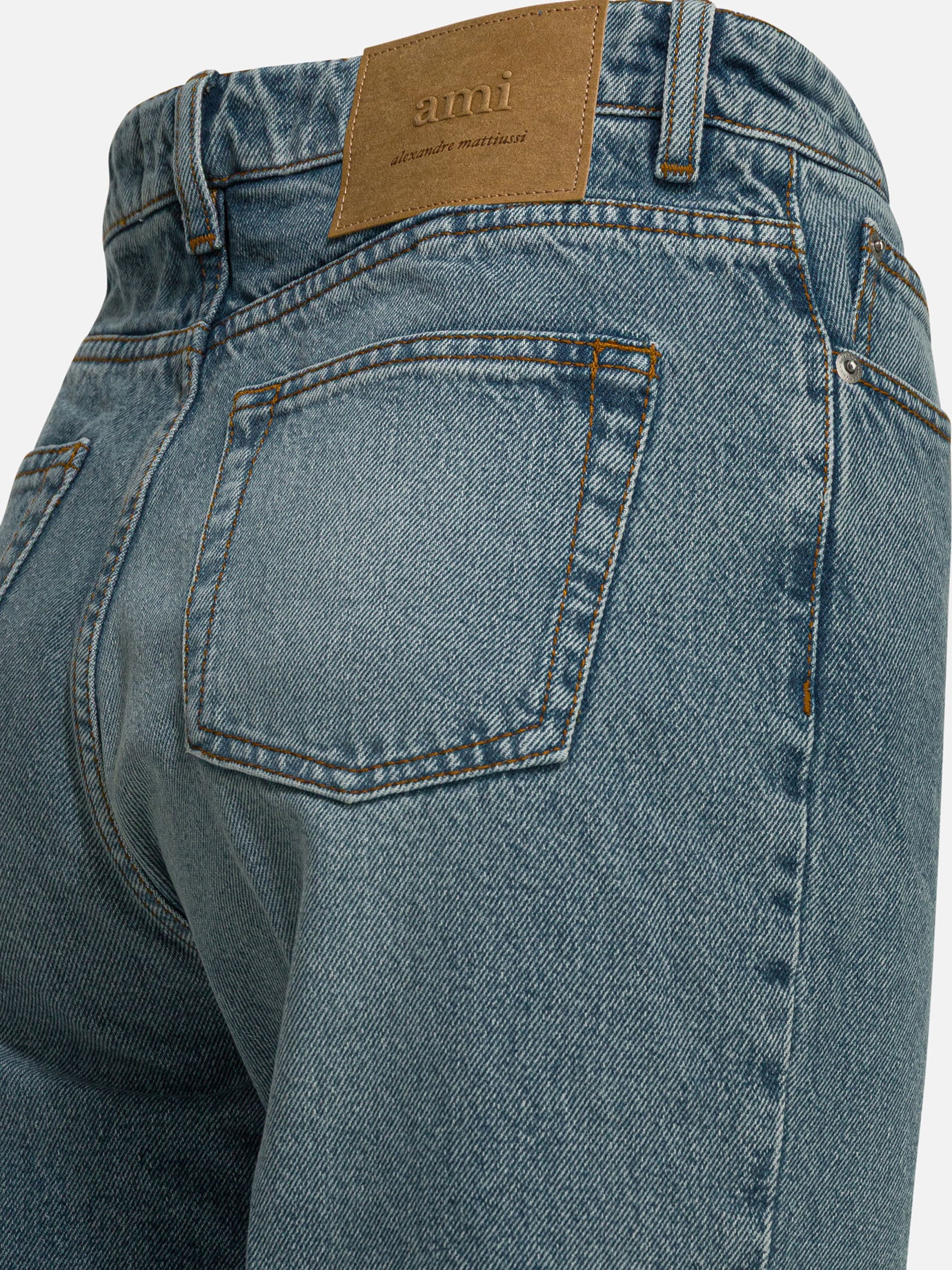 Jeans svasati Solid colour  Azzurro - Ami Paris Donna | PDP | VIETTI Online Store | Zoom-Modal_4
