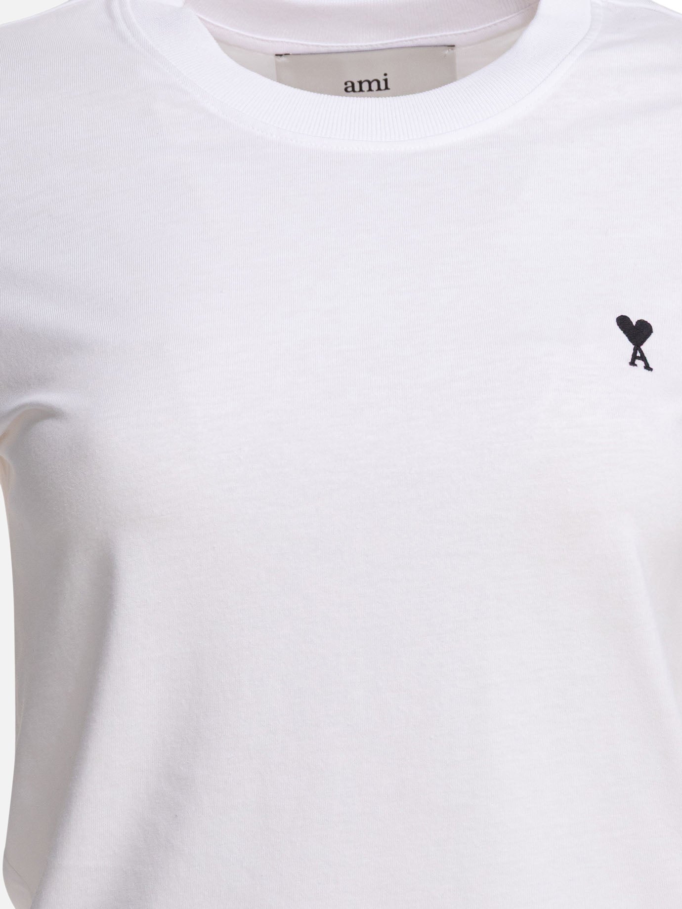T-shirt girocollo Logo  Bianco - Ami Paris Donna | PDP | VIETTI Online Store | Zoom-Modal_3
