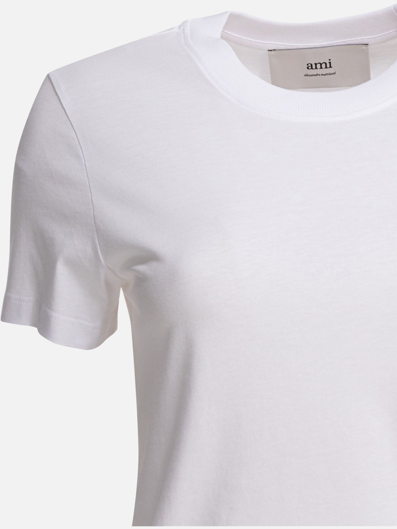 T-shirt girocollo Logo  Bianco - Ami Paris Donna | PDP | VIETTI Online Store | Zoom-Modal_4
