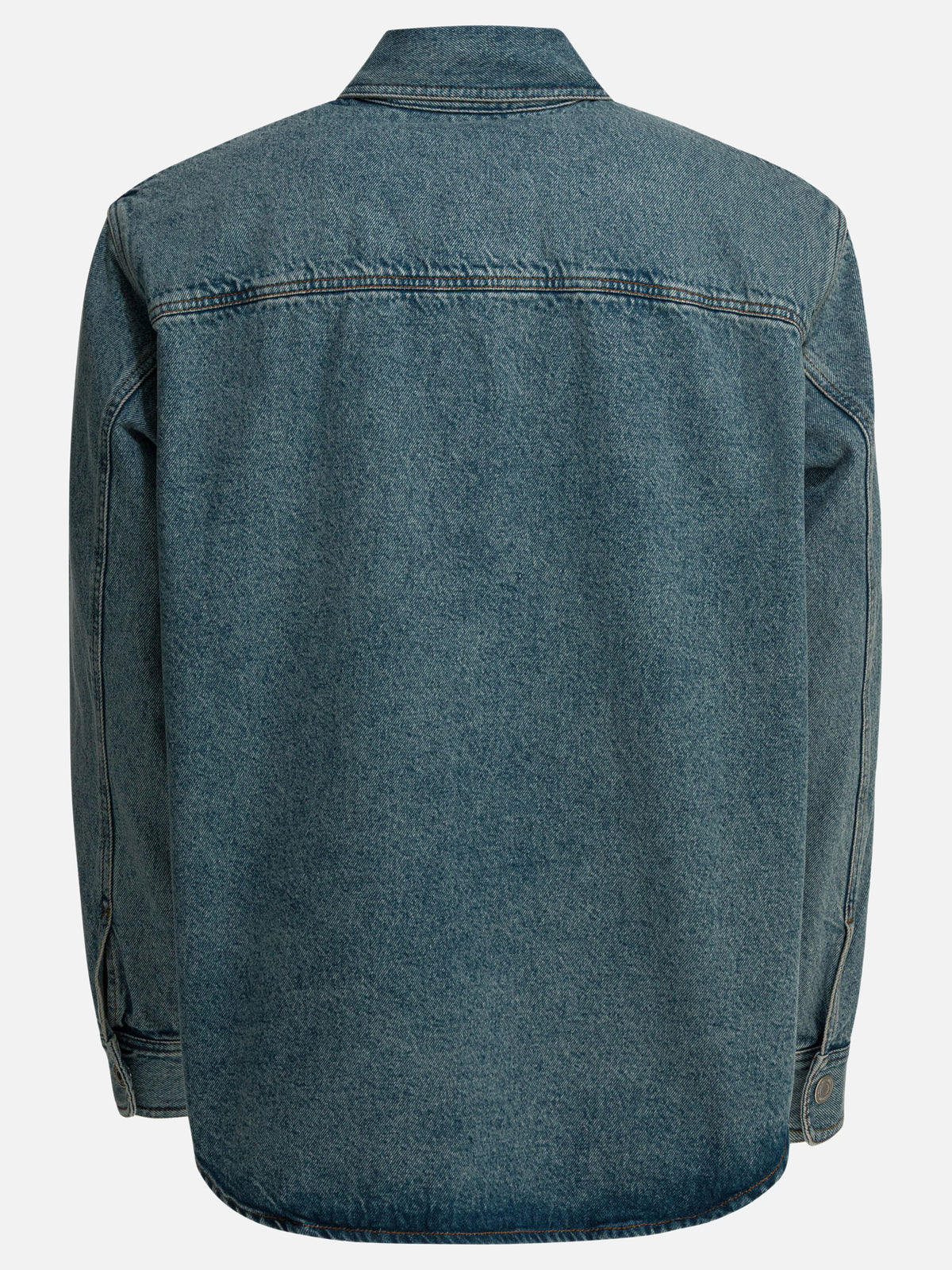 Ami Paris Denim shirt with logo Blue