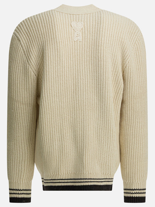 Cardigan Logo  Bianco - Ami Paris Uomo | VIETTI Online Store | 2
