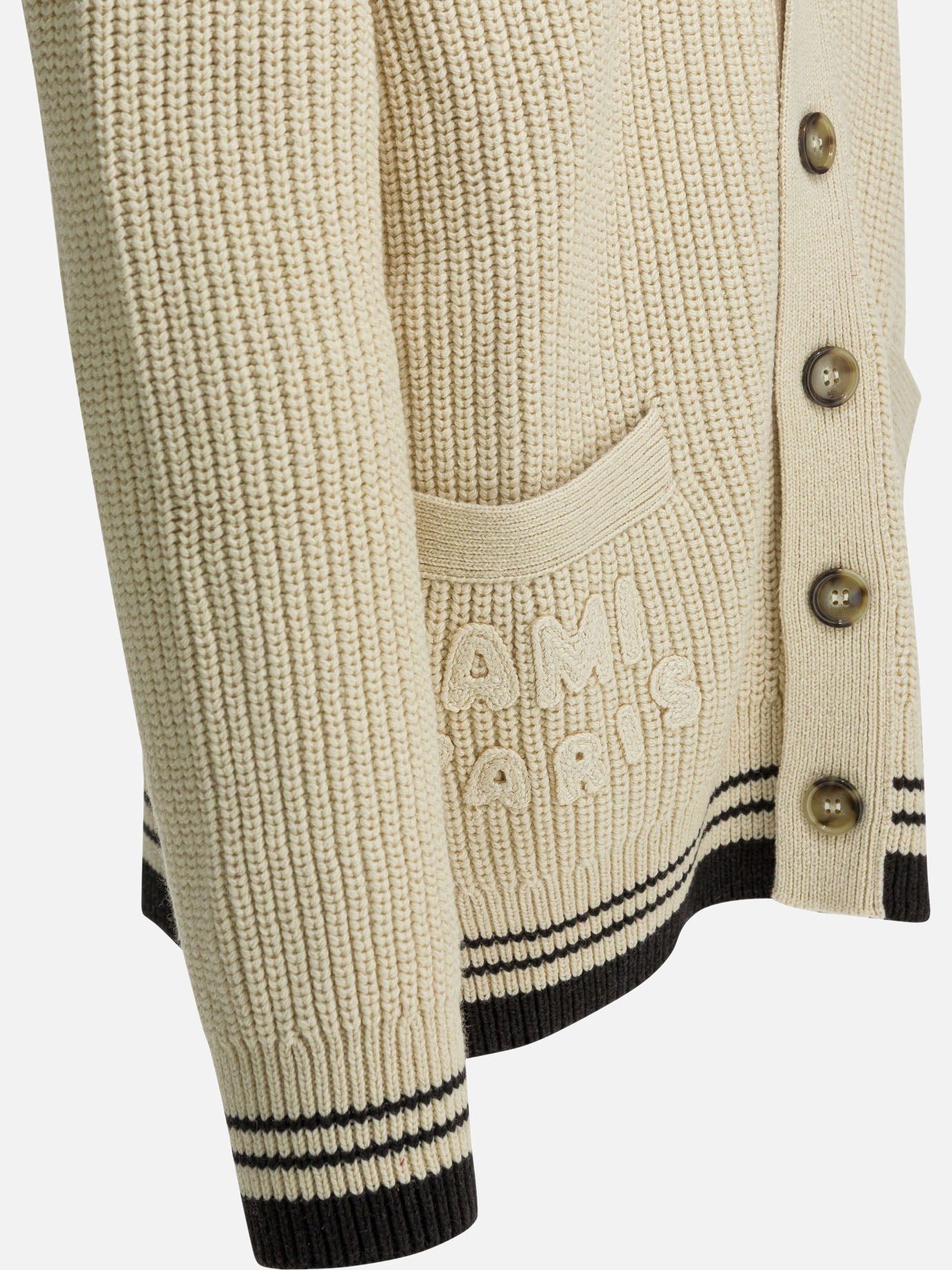 Cardigans Logo  White - Ami Paris Men | PDP | VIETTI Online Store | Zoom-Modal_4
