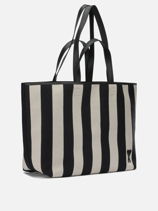 Medium bags 85% cotton 11% polyester 4% polyurethane  Nero - Ami Paris Women | PLP | VIETTI Online Store | 2
