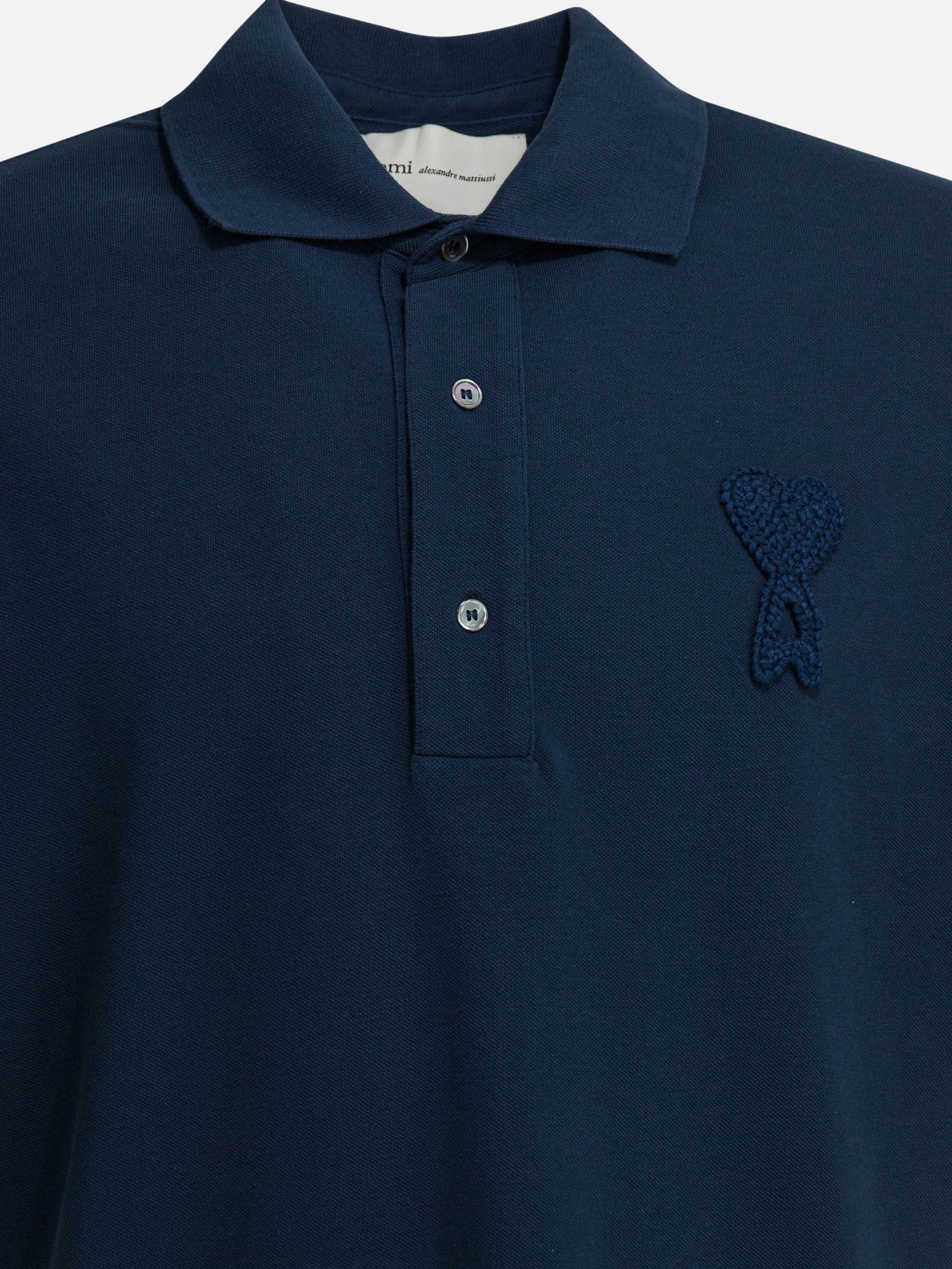 Polo shirts with buttons Logo  Blue - Ami Paris Men | PDP | VIETTI Online Store | Zoom-Modal_3
