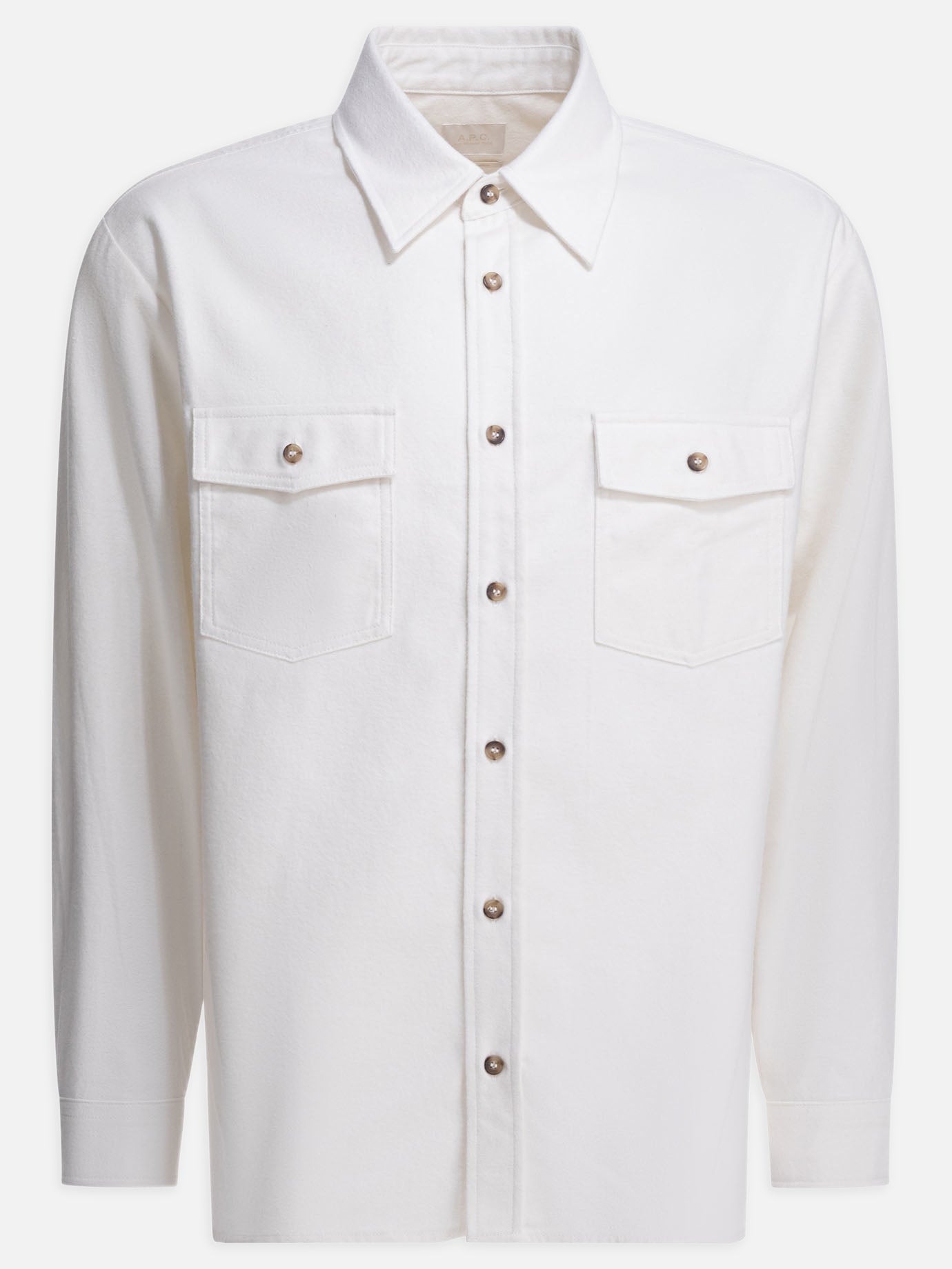 Overshirt jackets Solid colour  White - A.P.C. Men | PDP | VIETTI Online Store | Zoom-Modal
