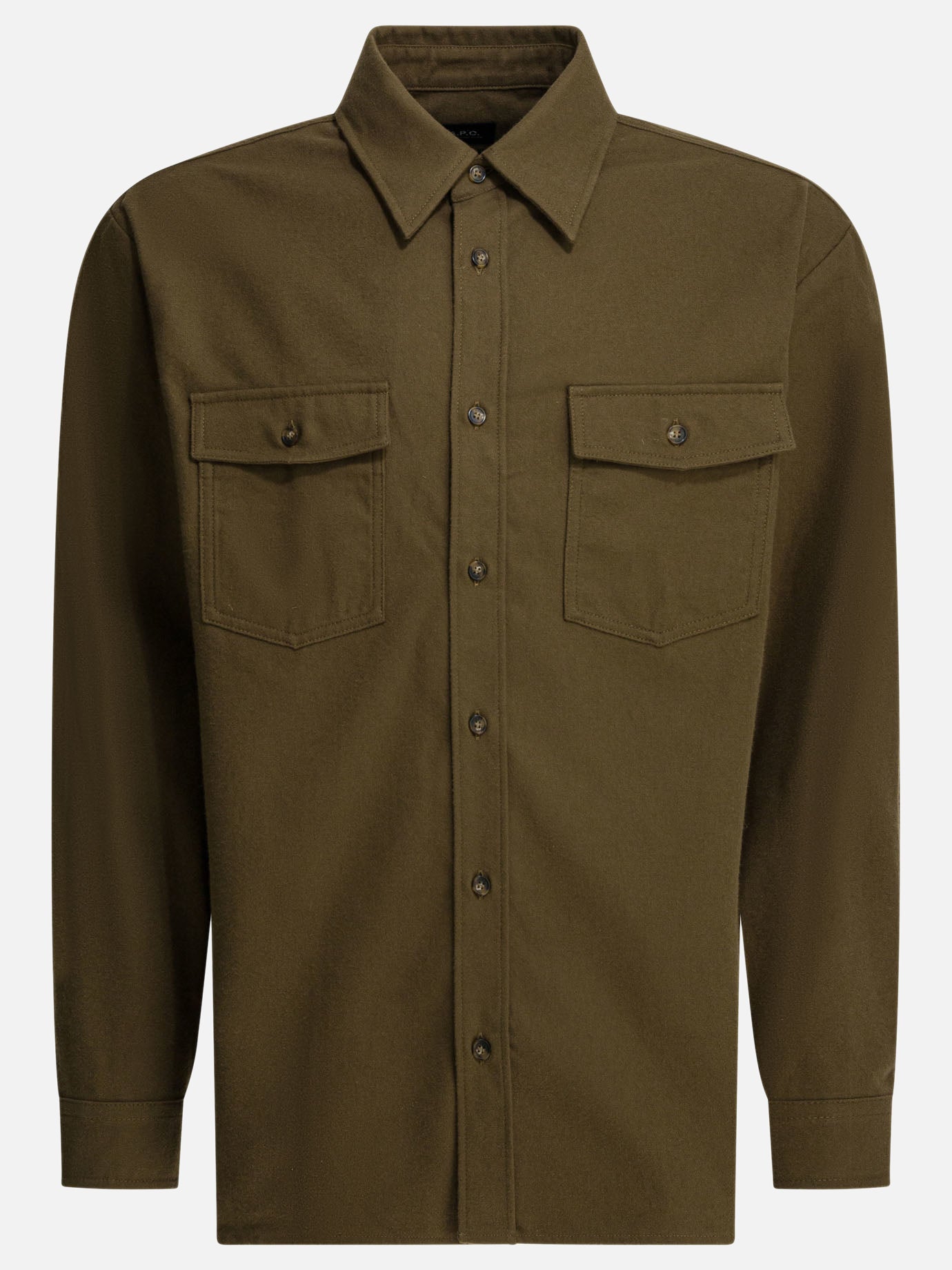 Overshirt jackets Solid colour  Green - A.P.C. Men | PDP | VIETTI Online Store | Zoom-Modal
