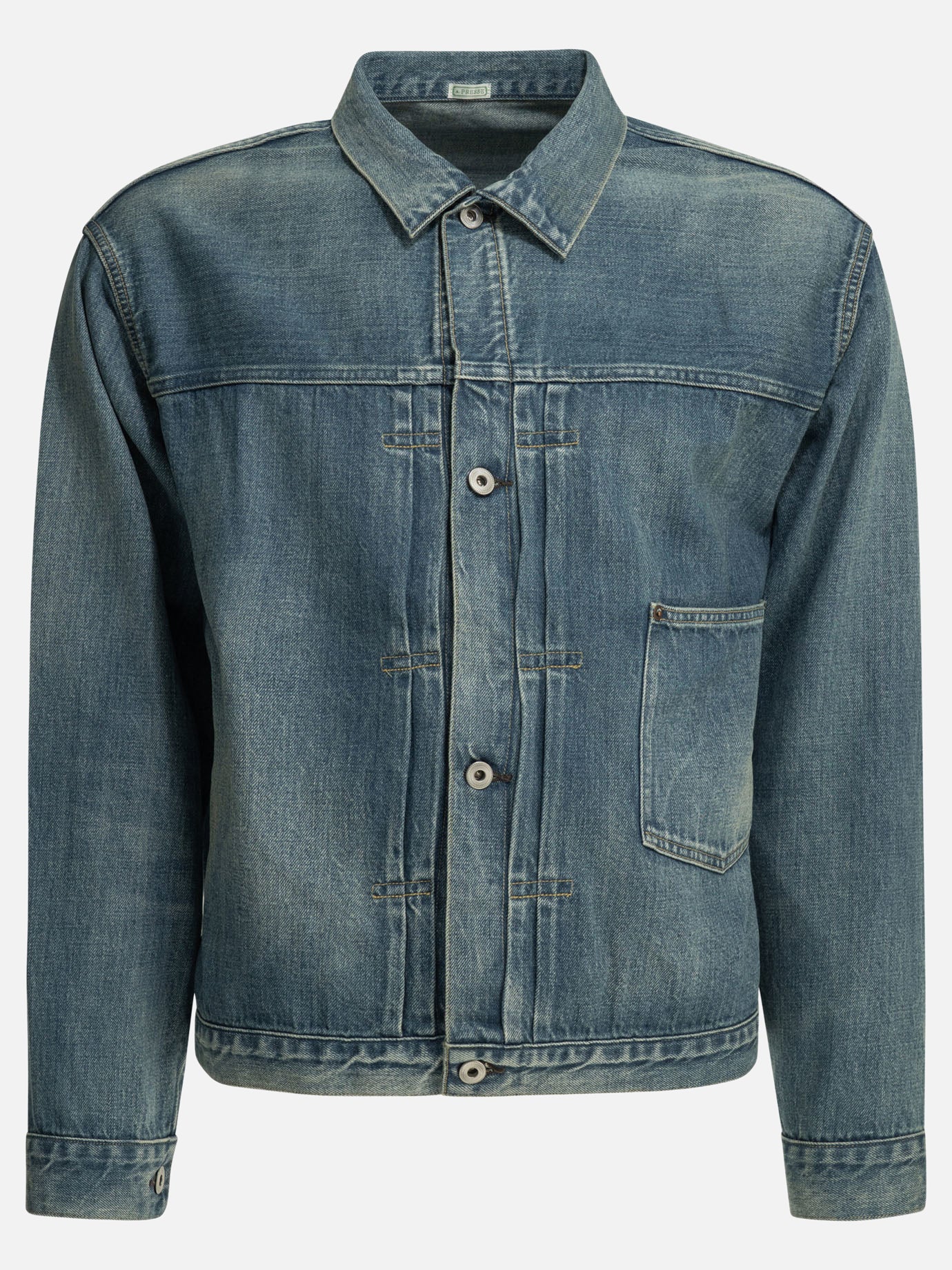 Denim jackets Solid colour  Blue - A.Presse Men | PDP | VIETTI Online Store | thumbnail
