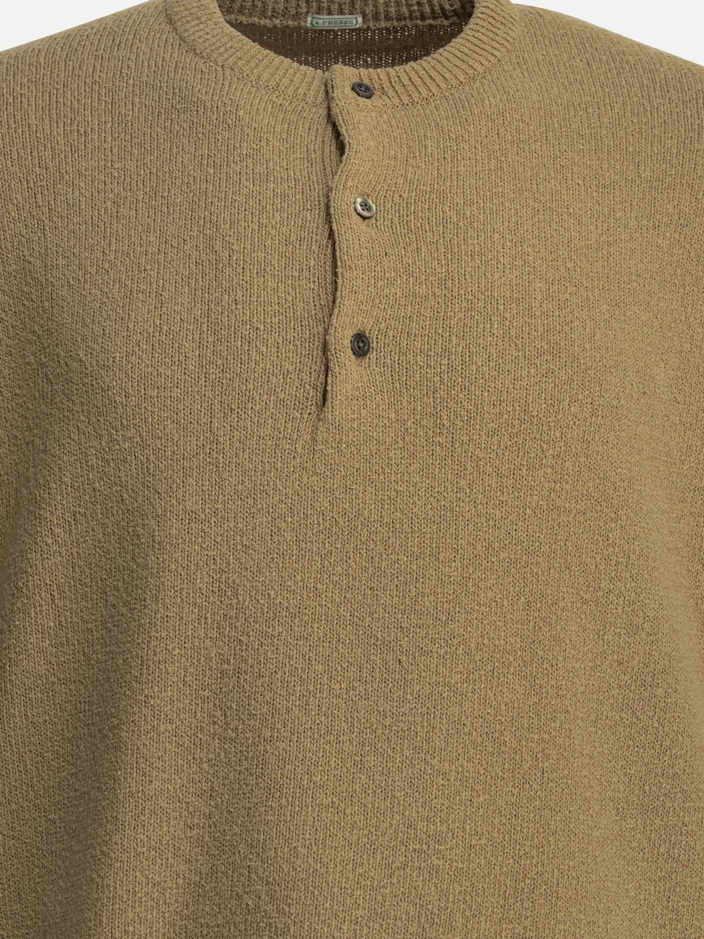 Crewneck sweaters Solid colour  Beige - A.Presse Men | PDP | VIETTI Online Store | thumbnail_3