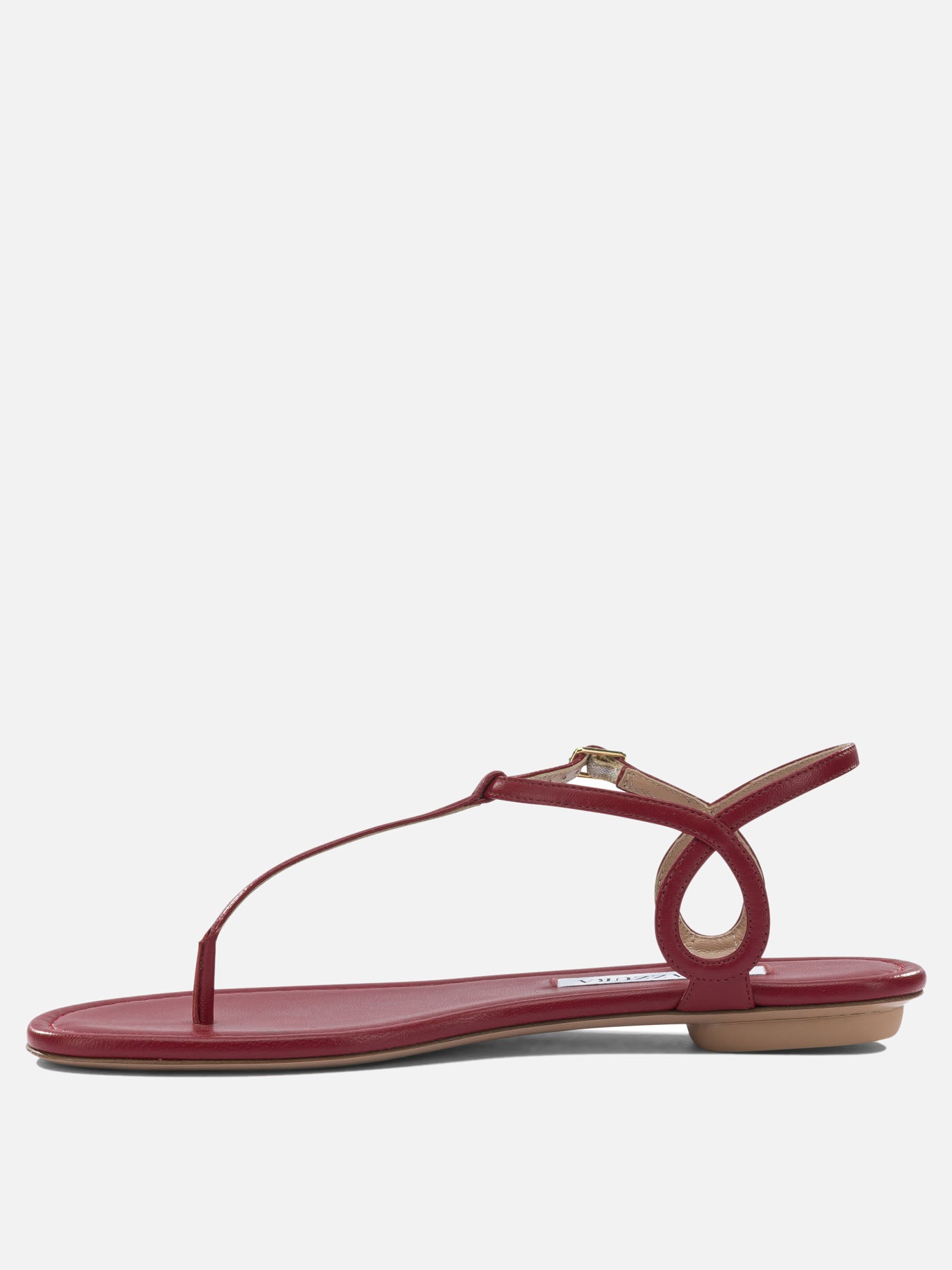 Flat sandals 100% leather - 100% rubber  Red - Aquazzura Women | PDP | VIETTI Online Store | thumbnail_3