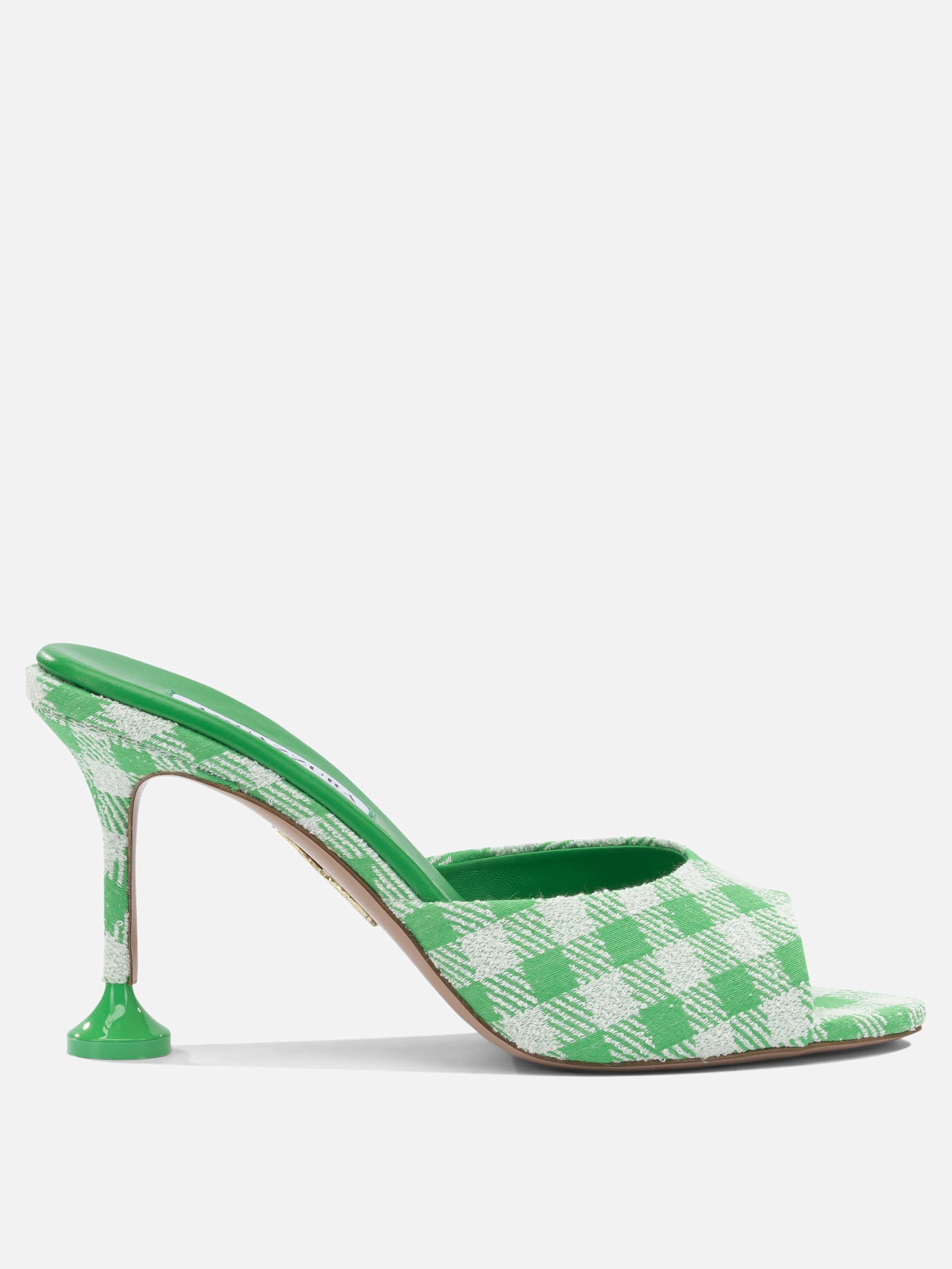 Mule 75% cotton 17% polyamide 8% silk - 100% calf leather  Verde - Aquazzura Donna | PDP | VIETTI Online Store | Zoom-Modal
