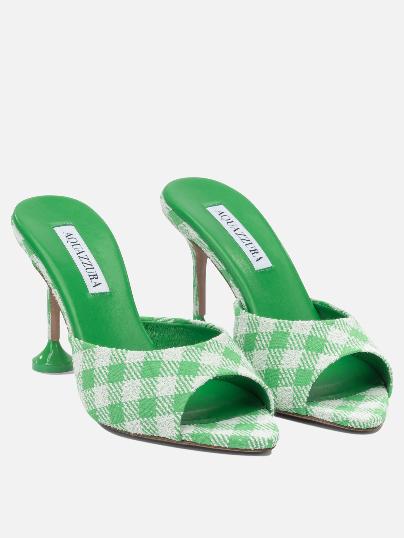 Mule 75% cotton 17% polyamide 8% silk - 100% calf leather  Verde - Aquazzura Donna | PDP | VIETTI Online Store | Zoom-Modal_2
