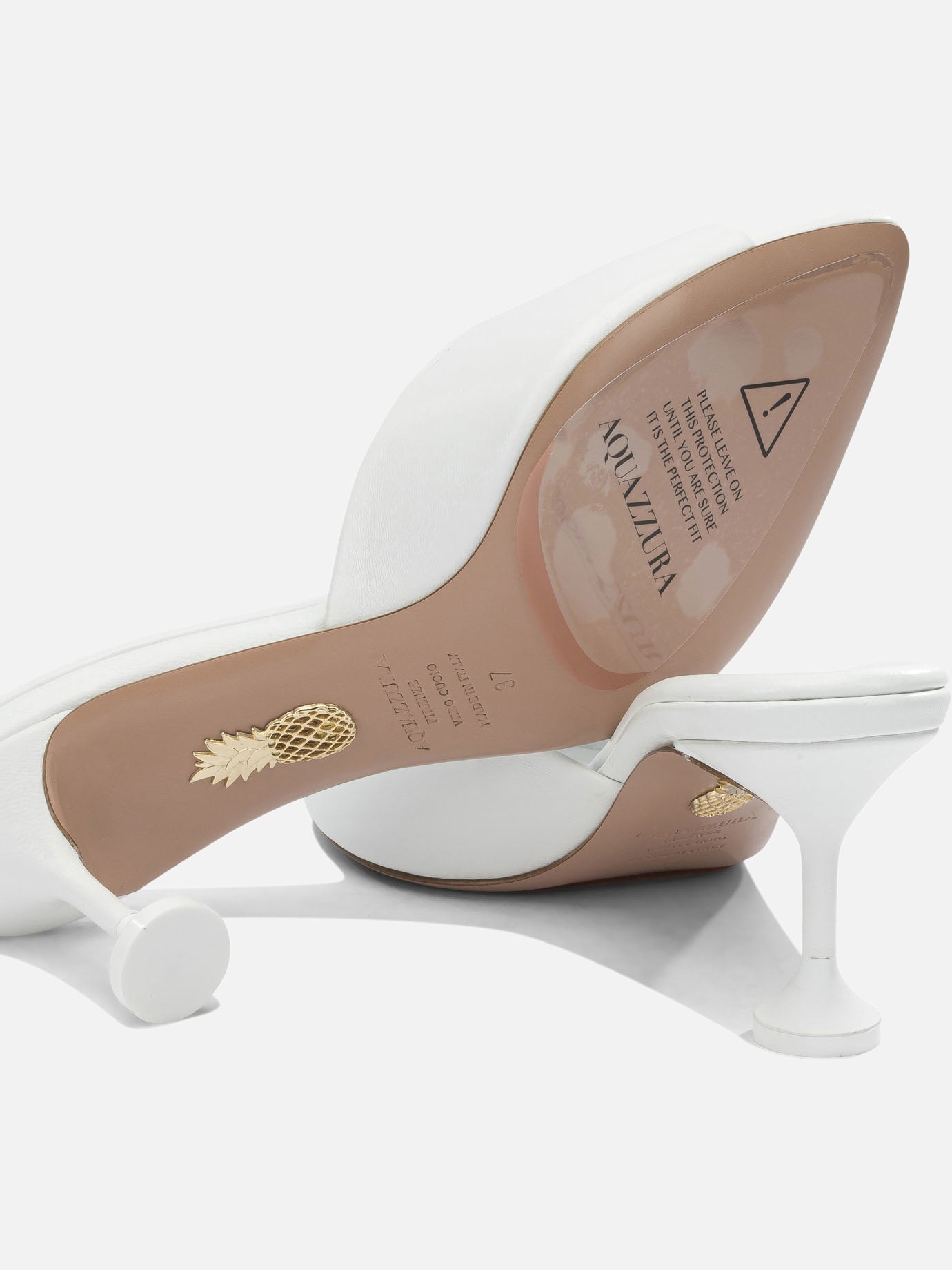 Mule 100% crossbred leather - 100% calf leather  Bianco - Aquazzura Donna | PDP | VIETTI Online Store | thumbnail_5
