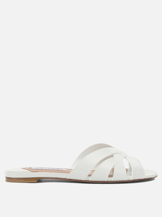 Slides 100% calf leather - 100% calf leather  White - Aquazzura Women | VIETTI Online Store 
