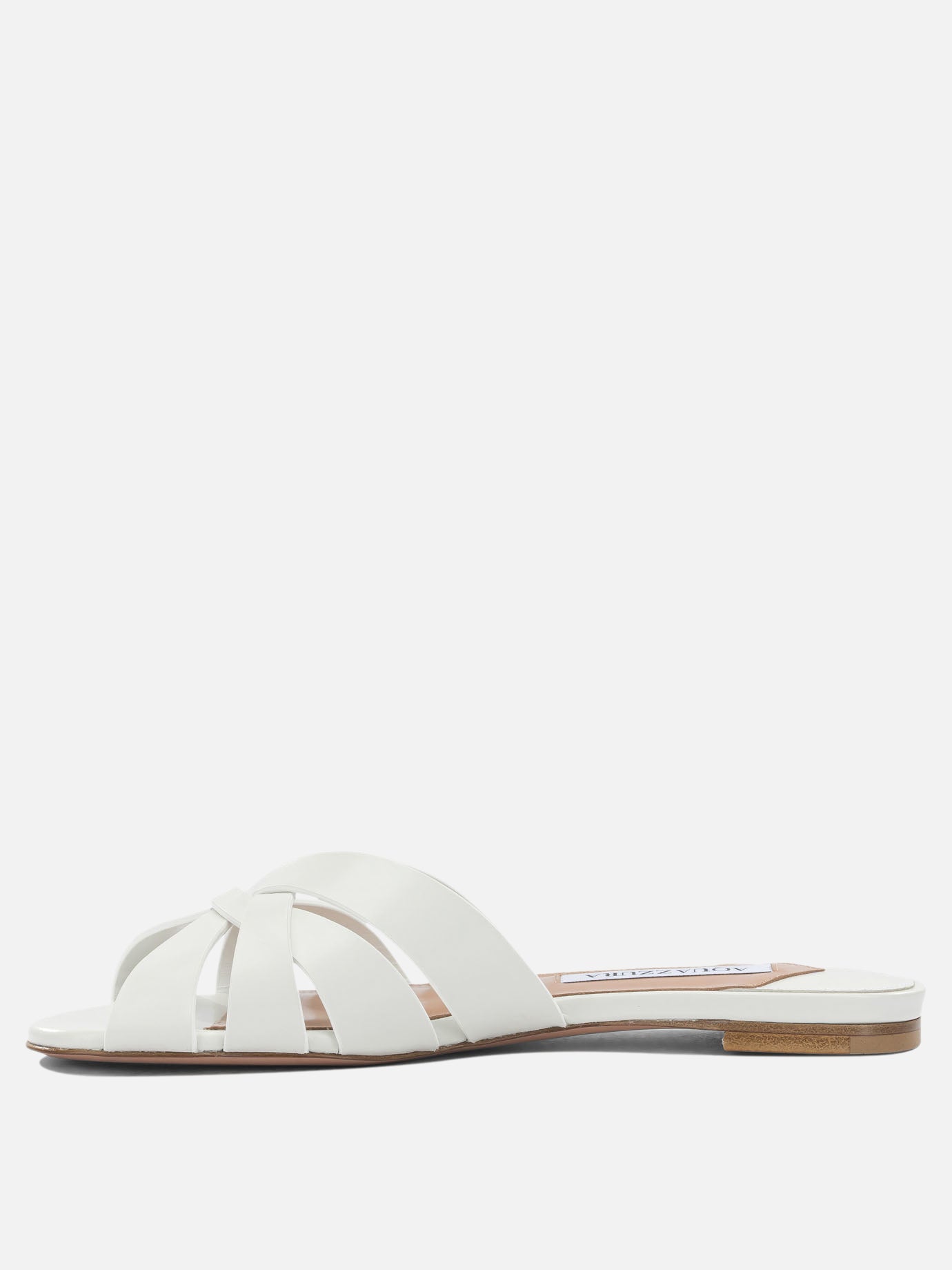 Slides 100% calf leather - 100% calf leather  White - Aquazzura Women | PDP | VIETTI Online Store | thumbnail_3