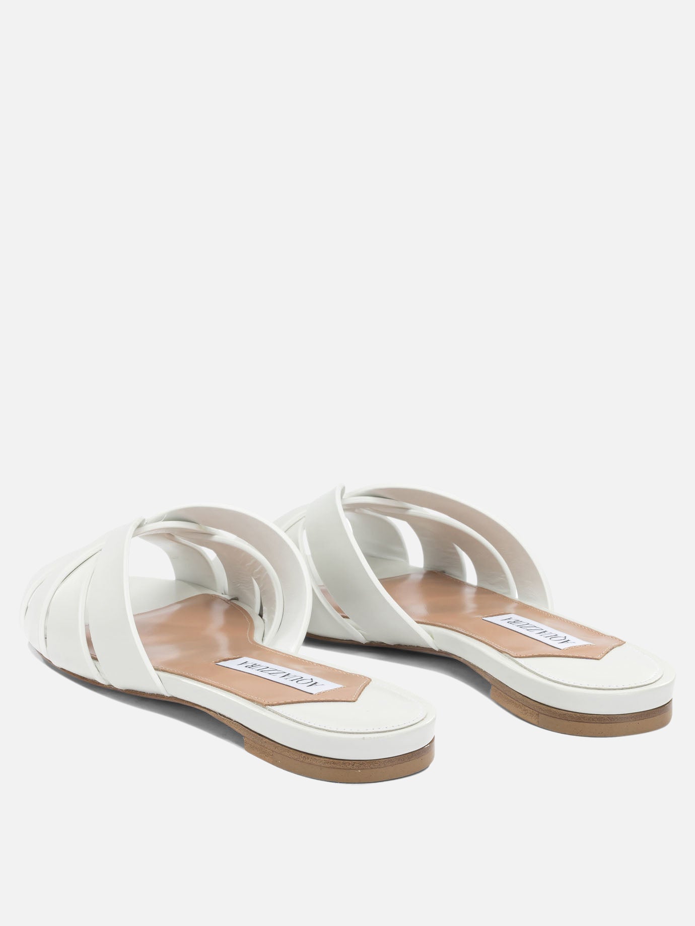 Slides 100% calf leather - 100% calf leather  White - Aquazzura Women | PDP | VIETTI Online Store | thumbnail_4