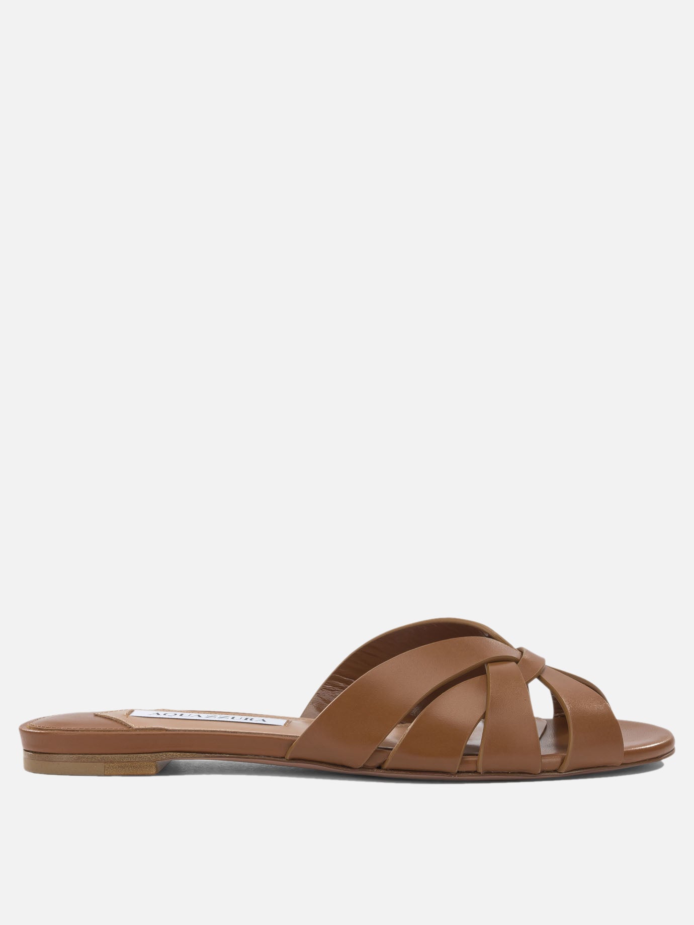 Slides 100% calf leather - 100% calf leather  Brown - Aquazzura Women | PDP | VIETTI Online Store | thumbnail