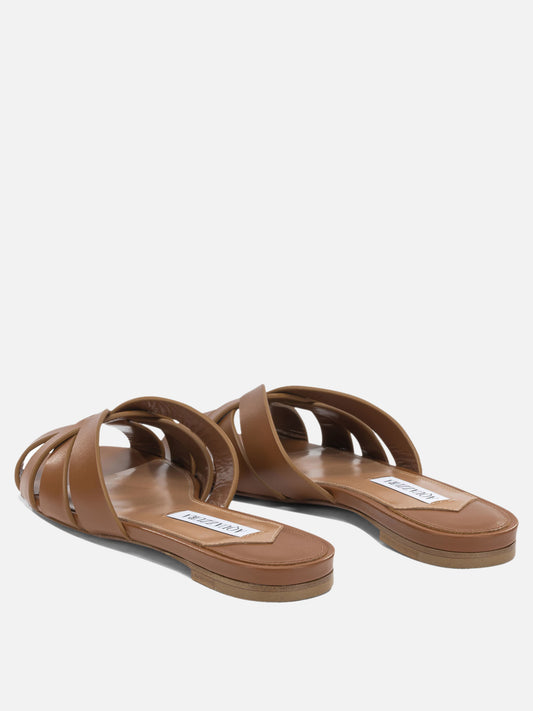 Aquazzura "Copacabana" Slide Brown

