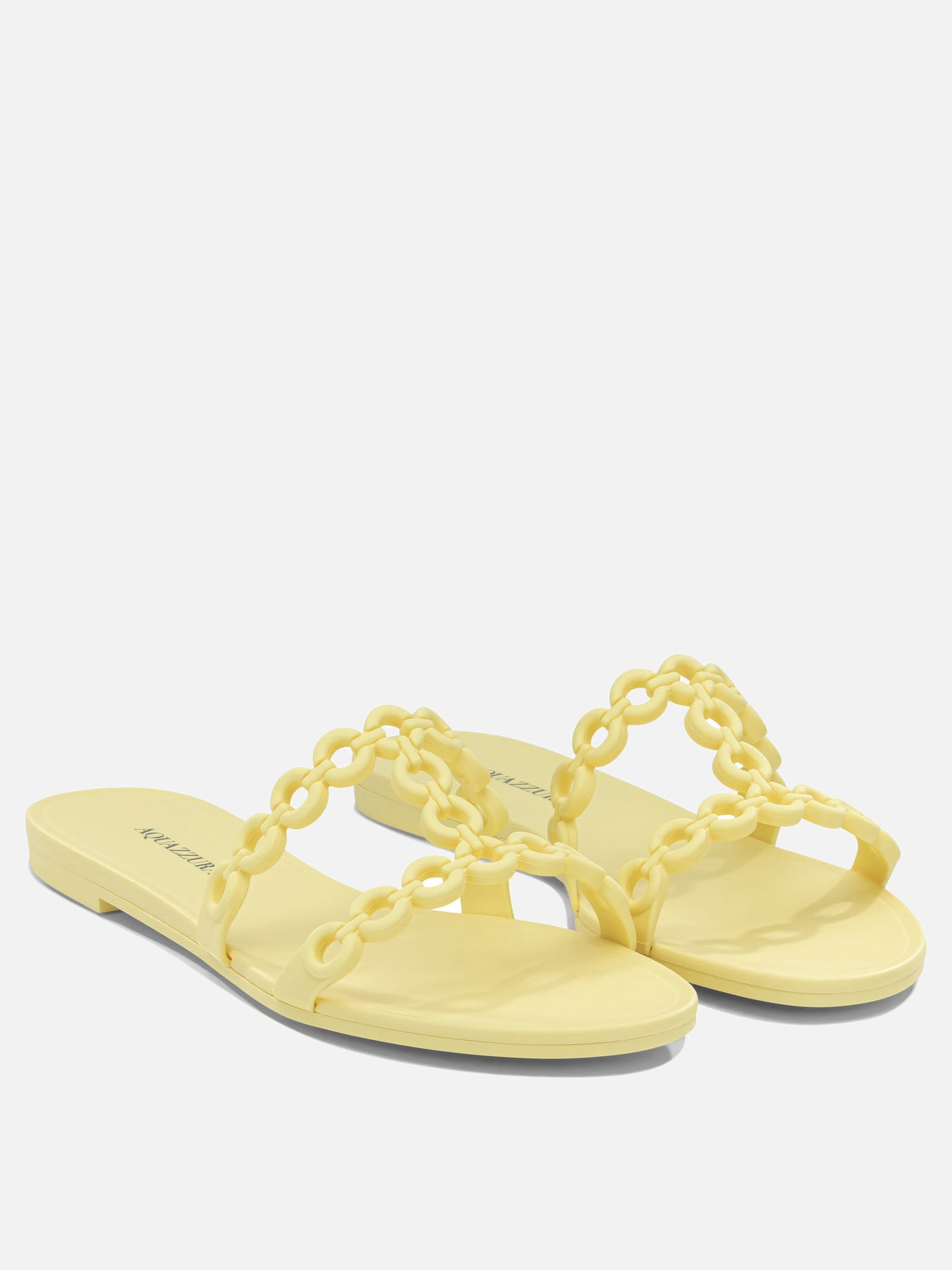 Slides 100% plastic - 100% plastic  Yellow - Aquazzura Women | PDP | VIETTI Online Store | thumbnail_2